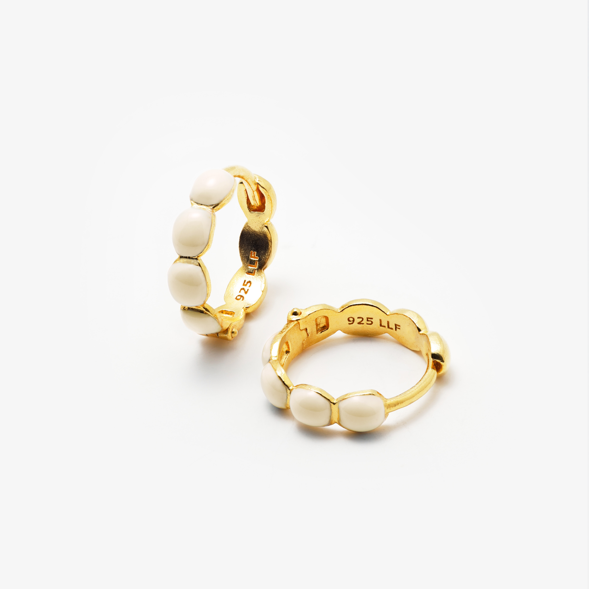 Bubbelring Creme 14 mm Förgylld