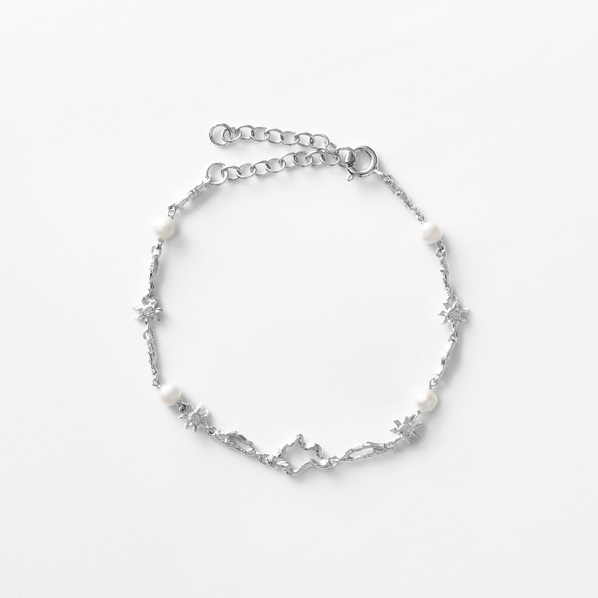 Solis Perlearmbånd i sølv