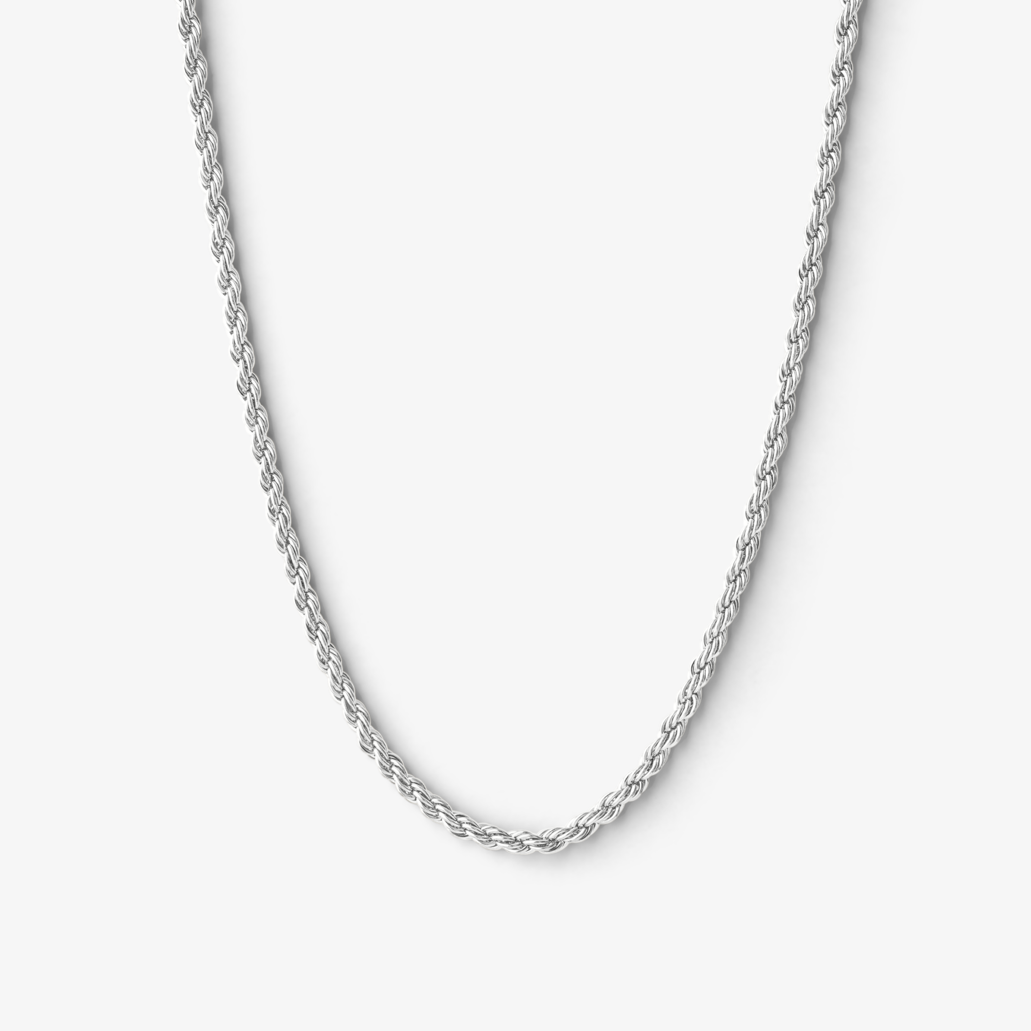 Snoet Rope Halskæde i sølv