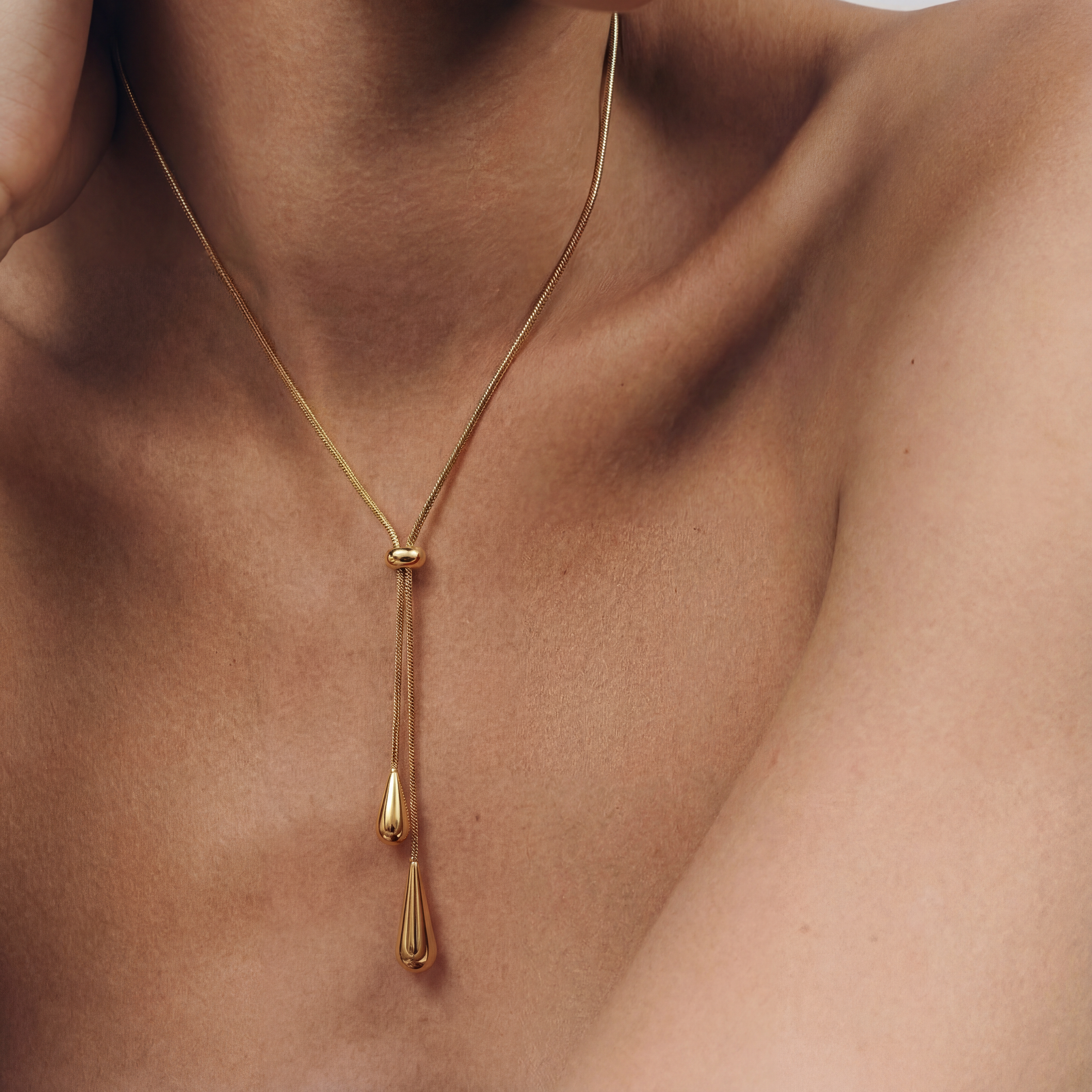 Justerbart Slider Halsband Förgyllt