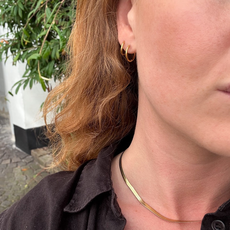 Klassisk Hoop 10 mm Förgylld