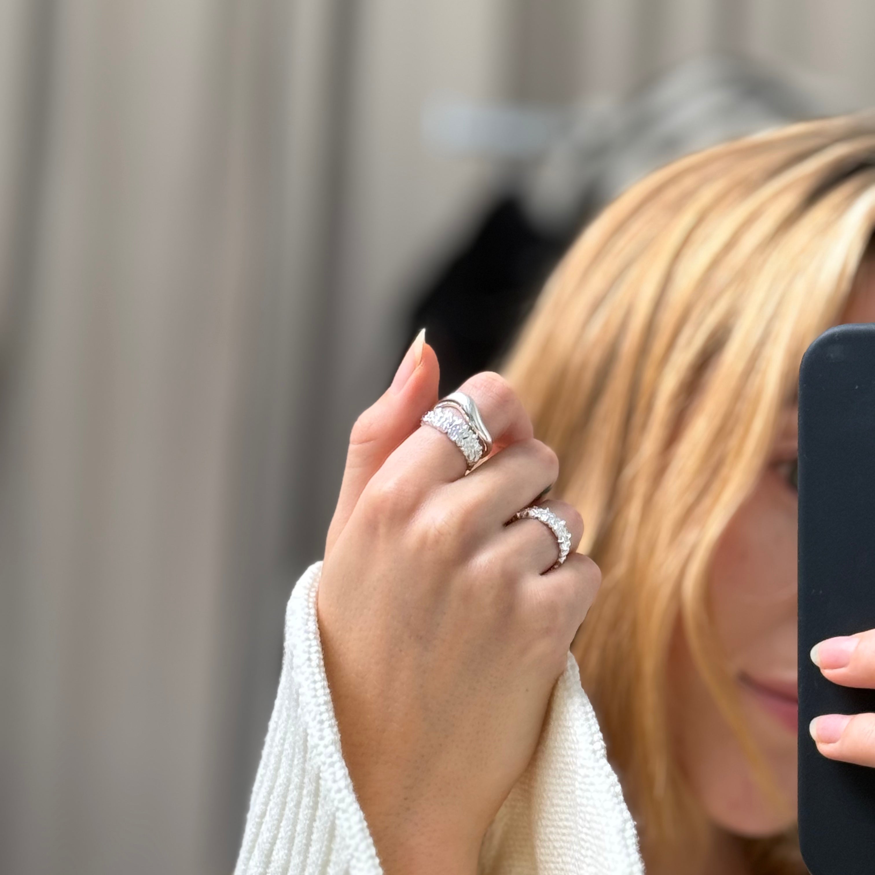 Multi Dot och Hamrad Silver Set