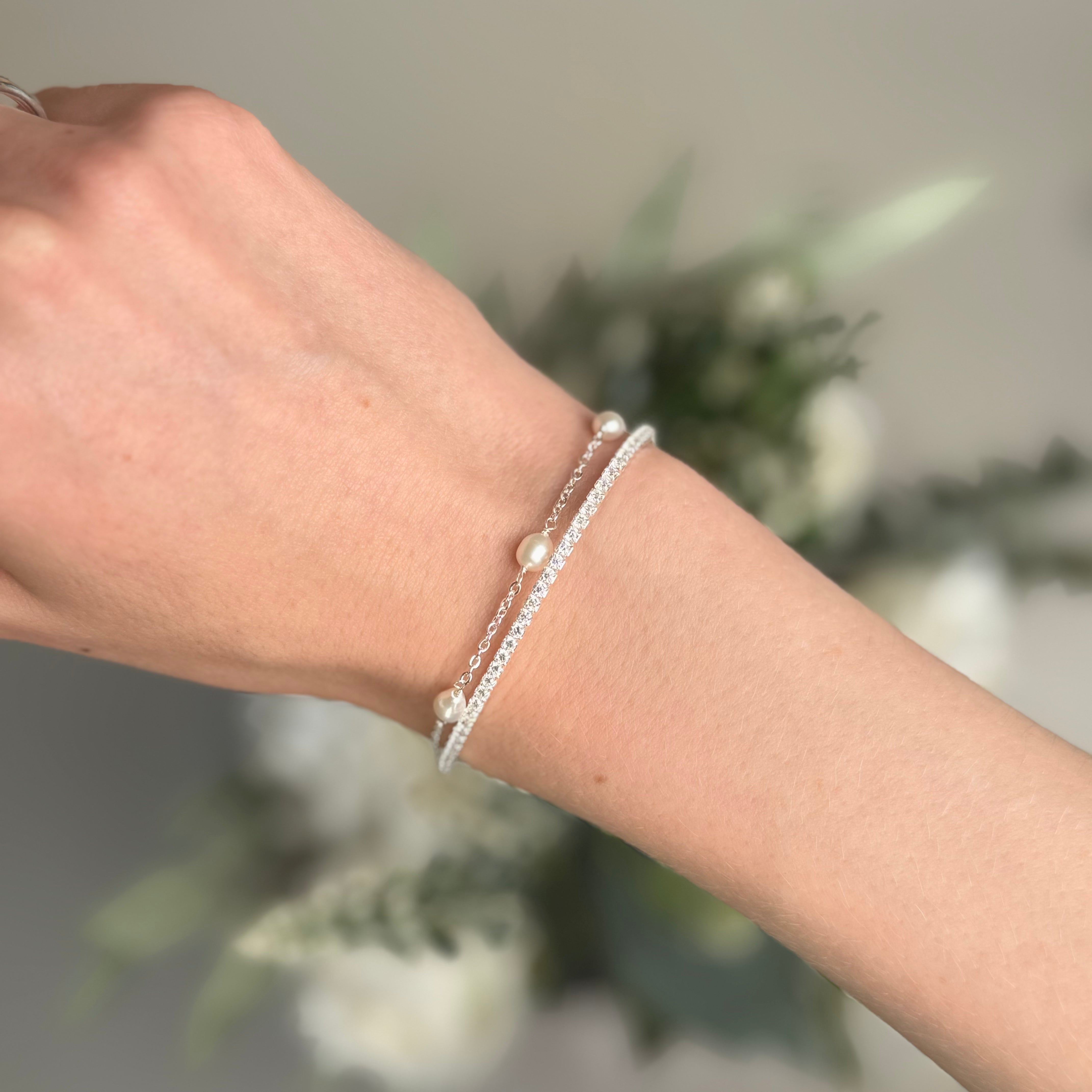 Tennis Armbånd 925 Sølv