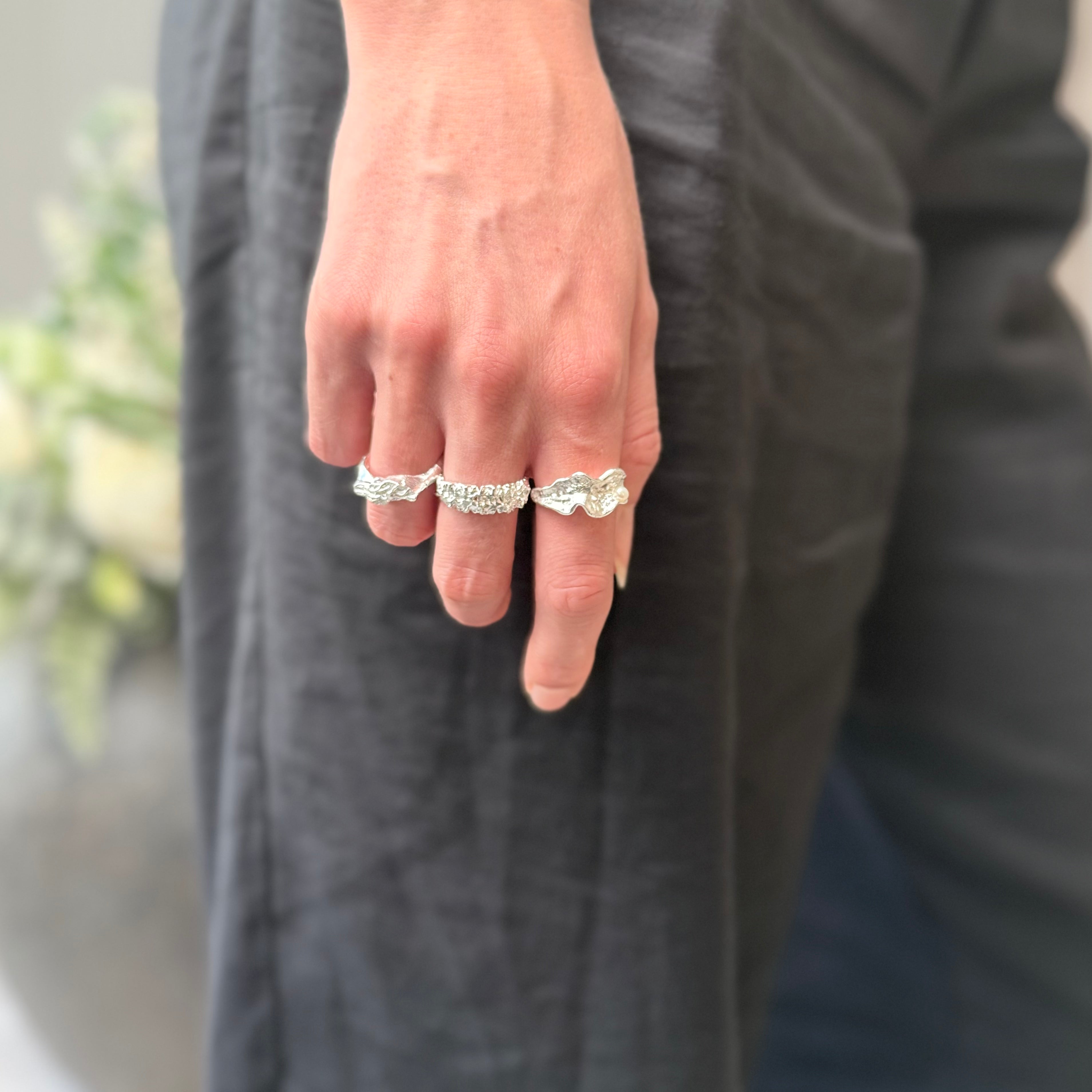 Platt Magma Ring Silver