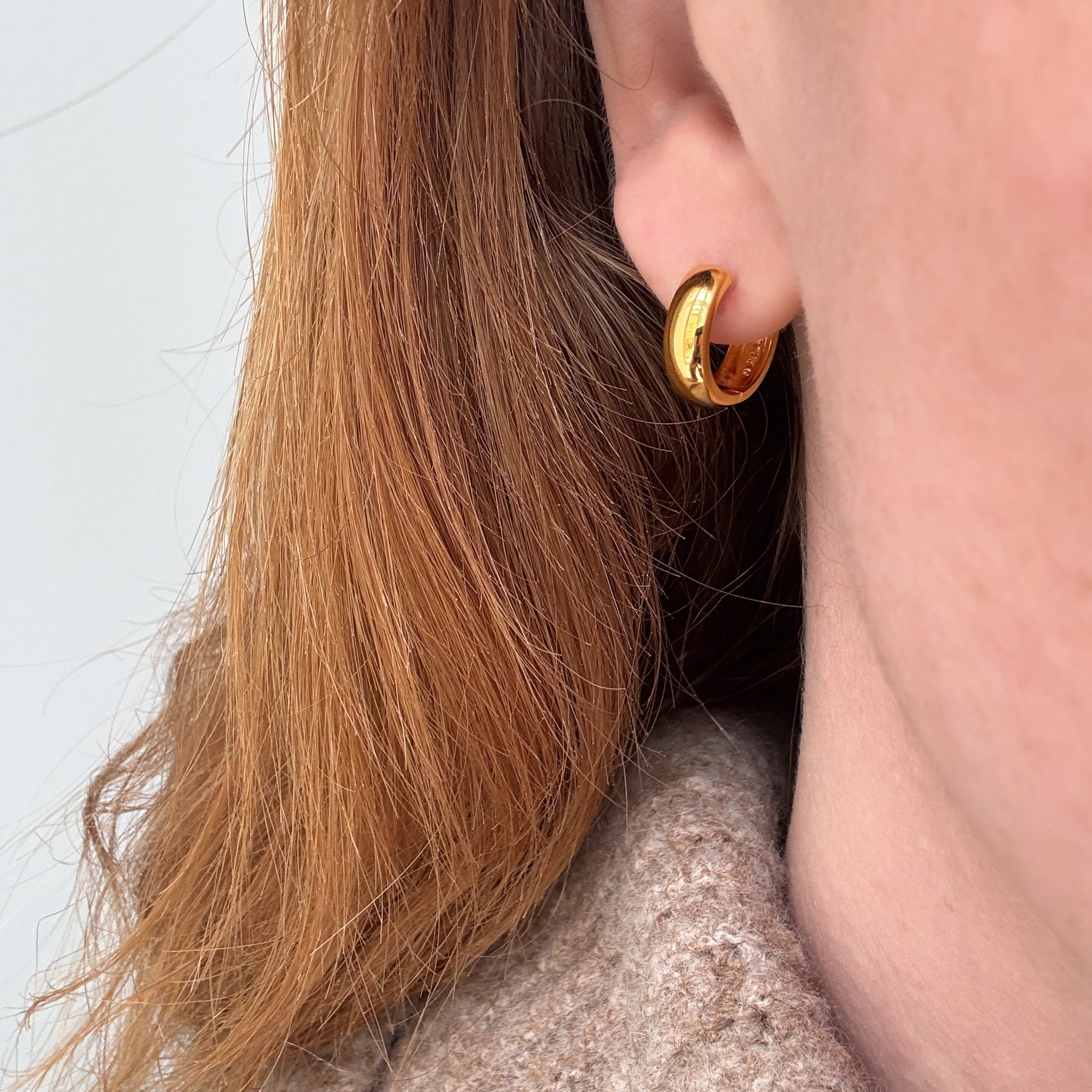 Chunky Hoops 18 mm Förgyllda