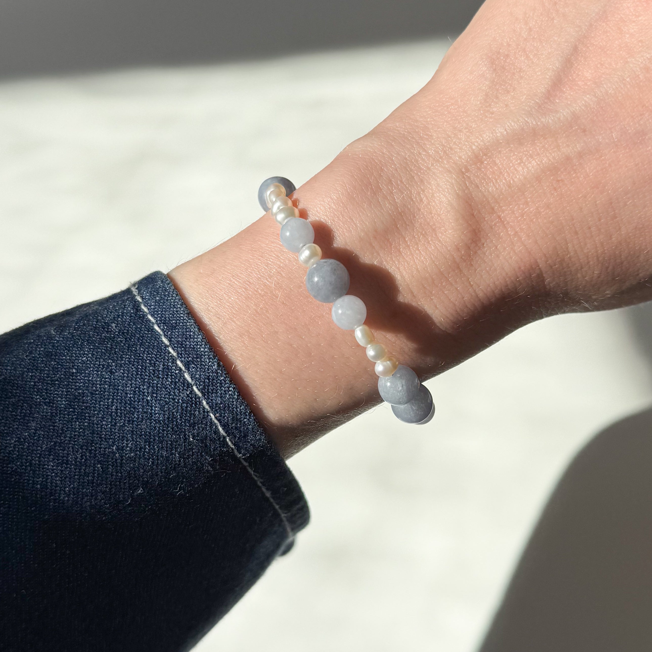 Armband med atlantisk sötvattenspärla