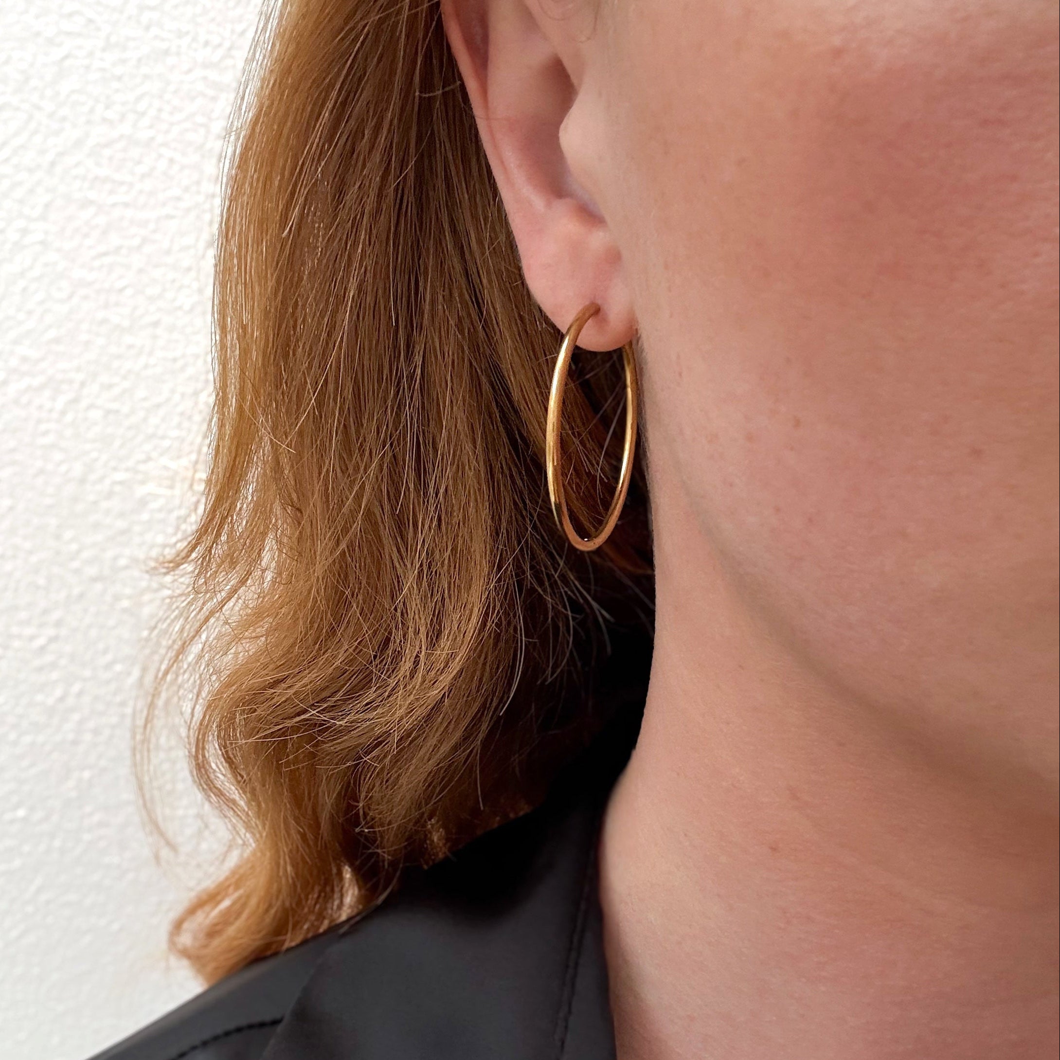 Klassisk Hoop 40 mm Förgylld