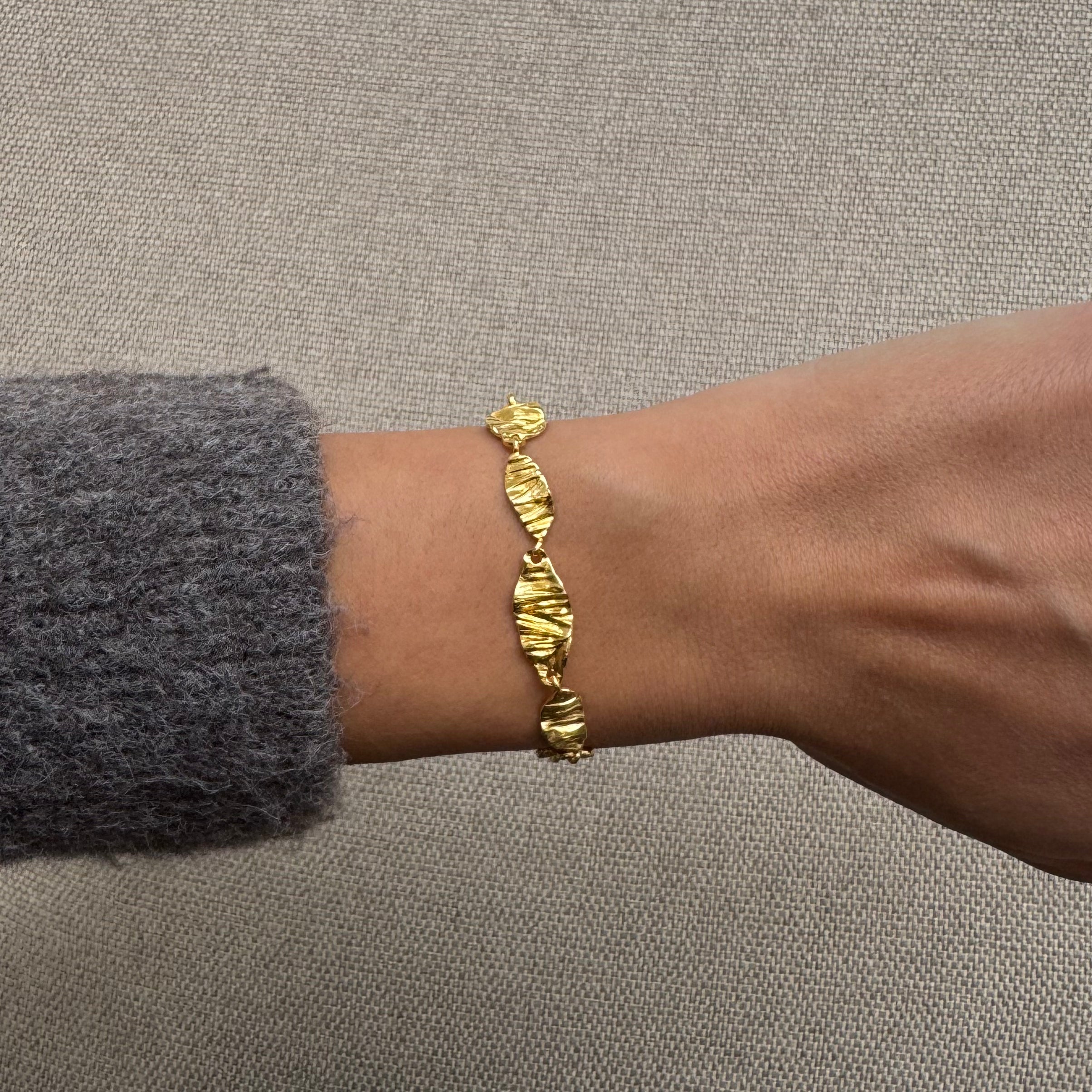 Chunky Smält Armband Förgyllt