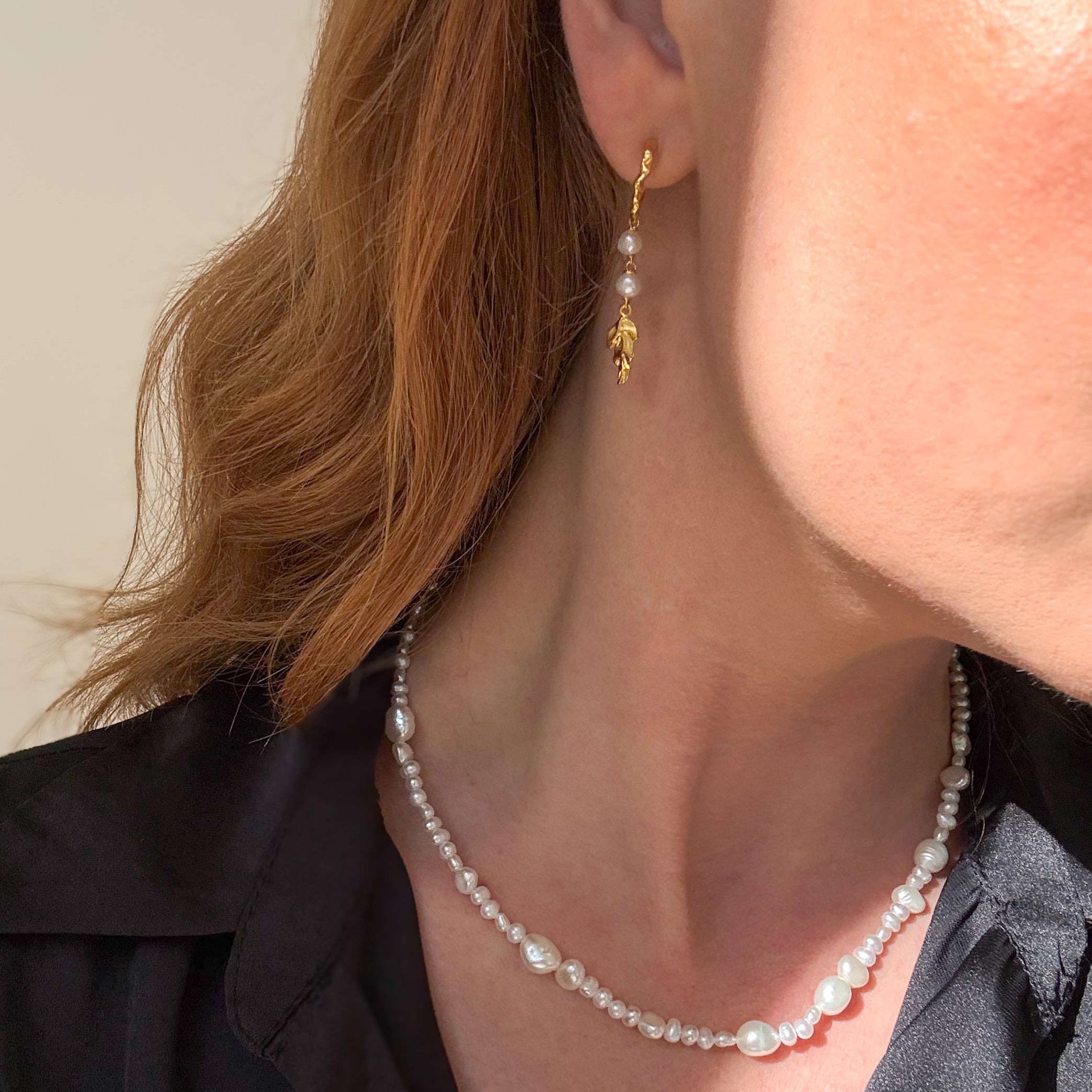 Dingla Pärlörhängen Förgyllda