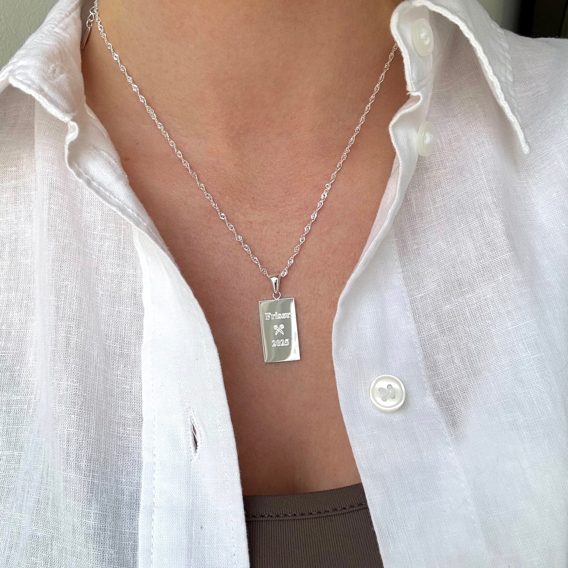 Mor Halsband Försilvrat