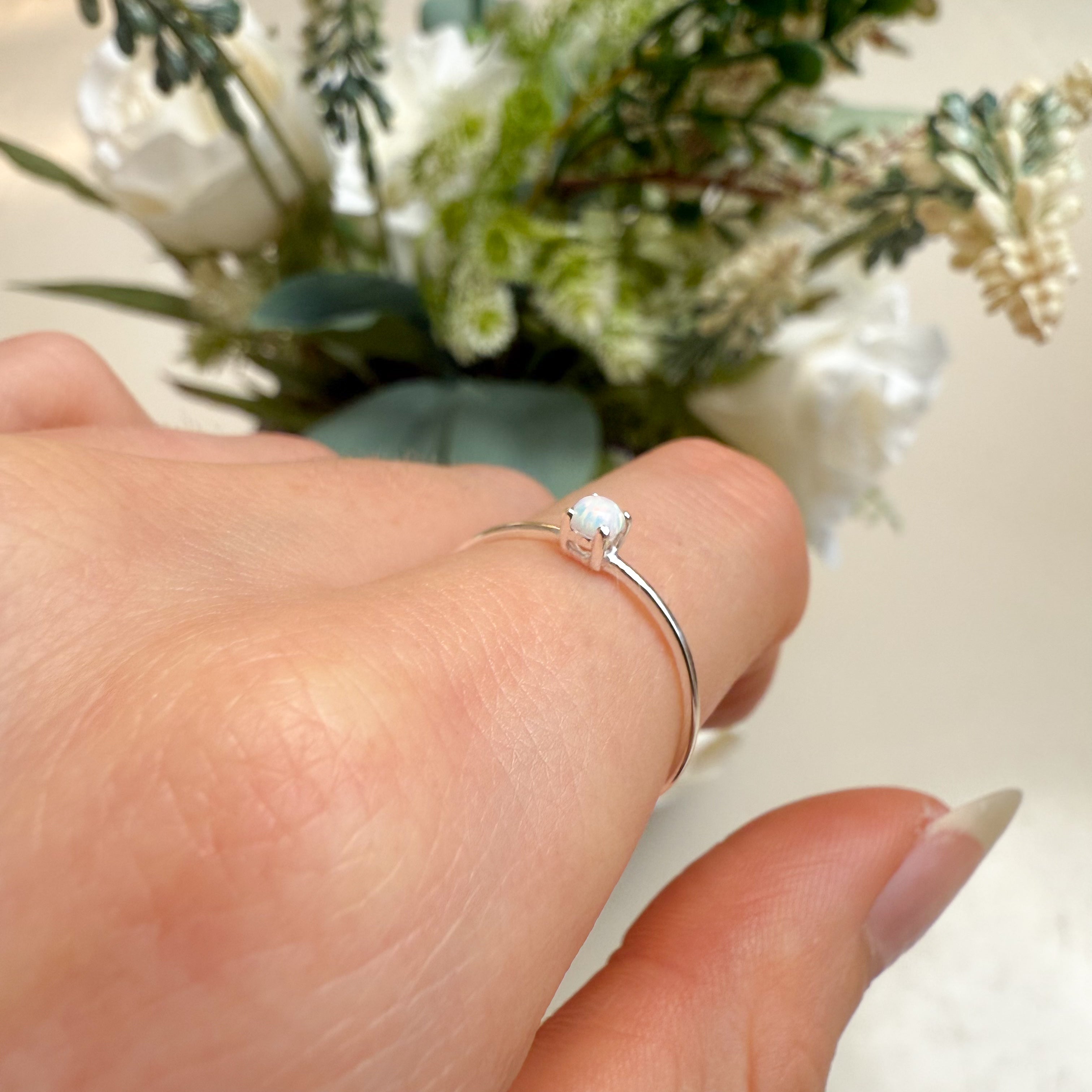 Opal Enkel Ring