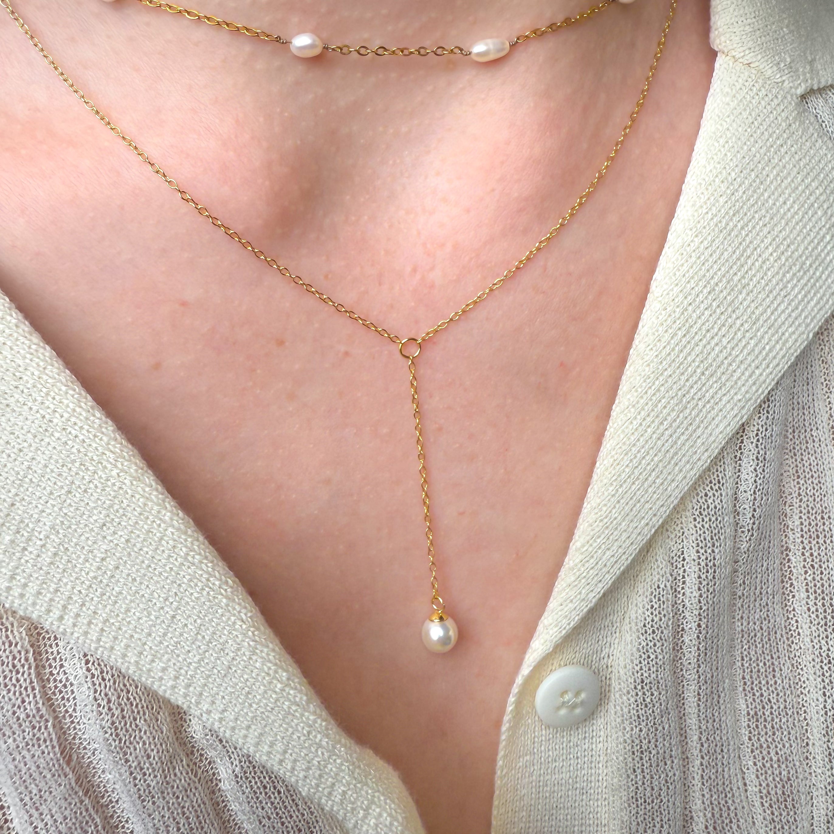 kæde perlehalskæde tæt på