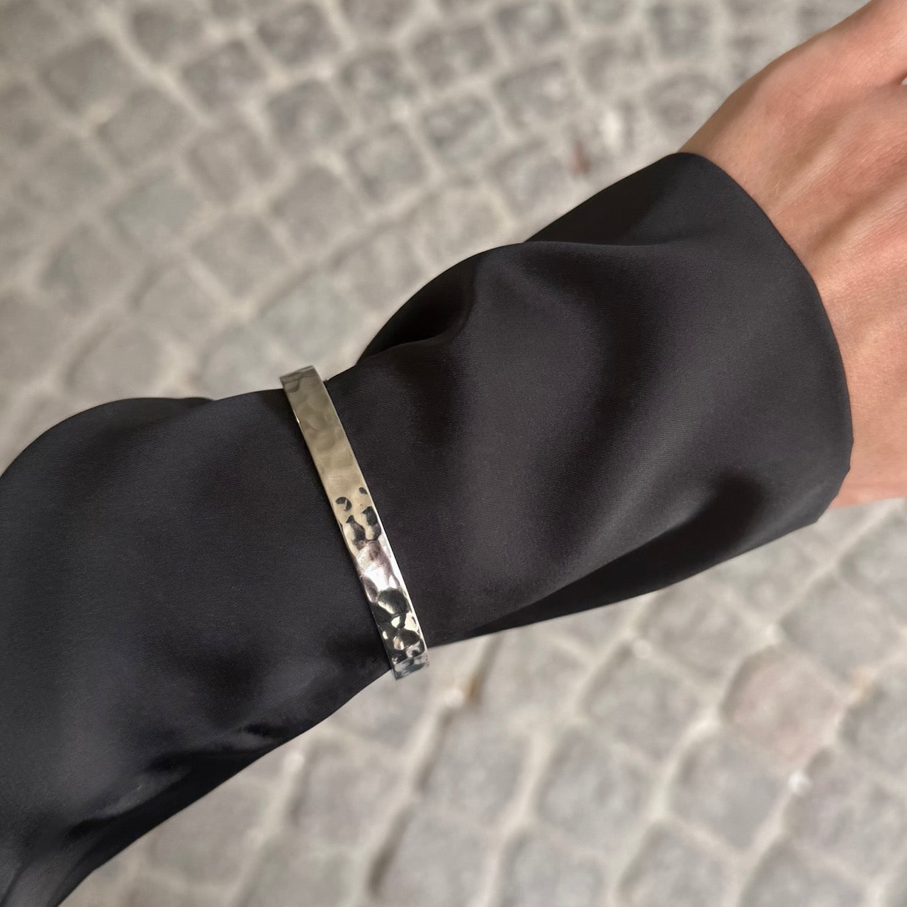 Graverad mors dag silverpläterad armring