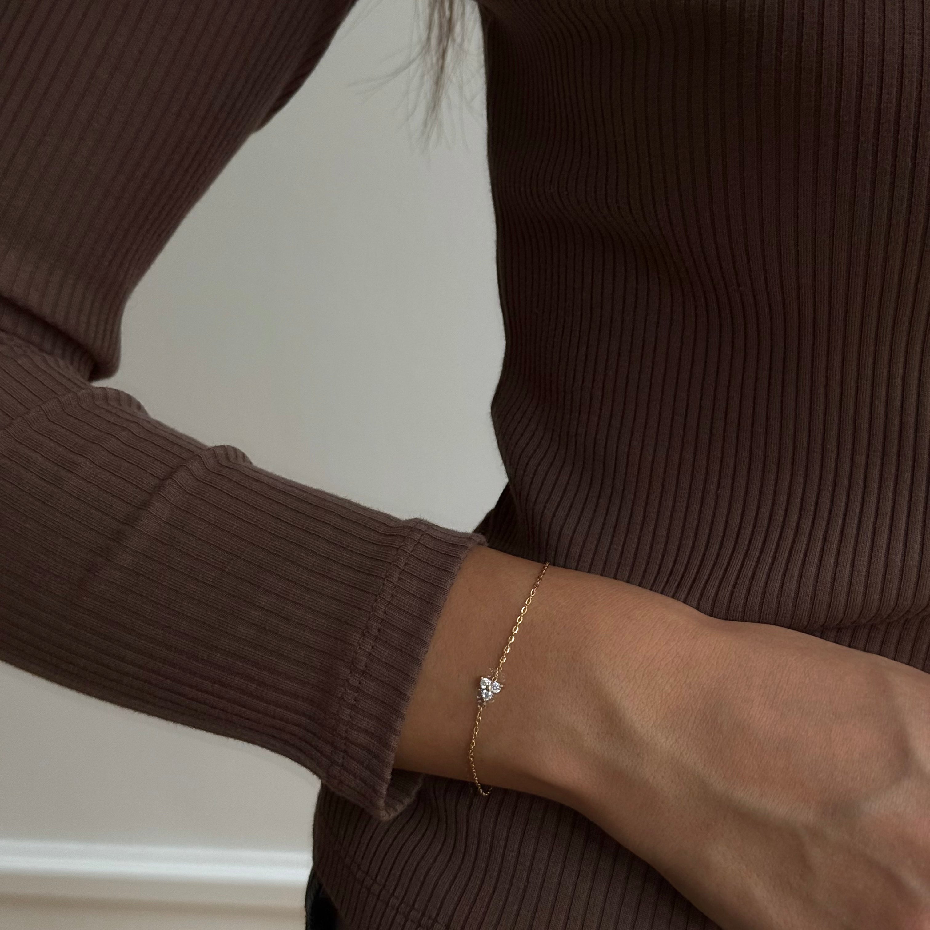 Trinity Crystal Armband Förgyllt