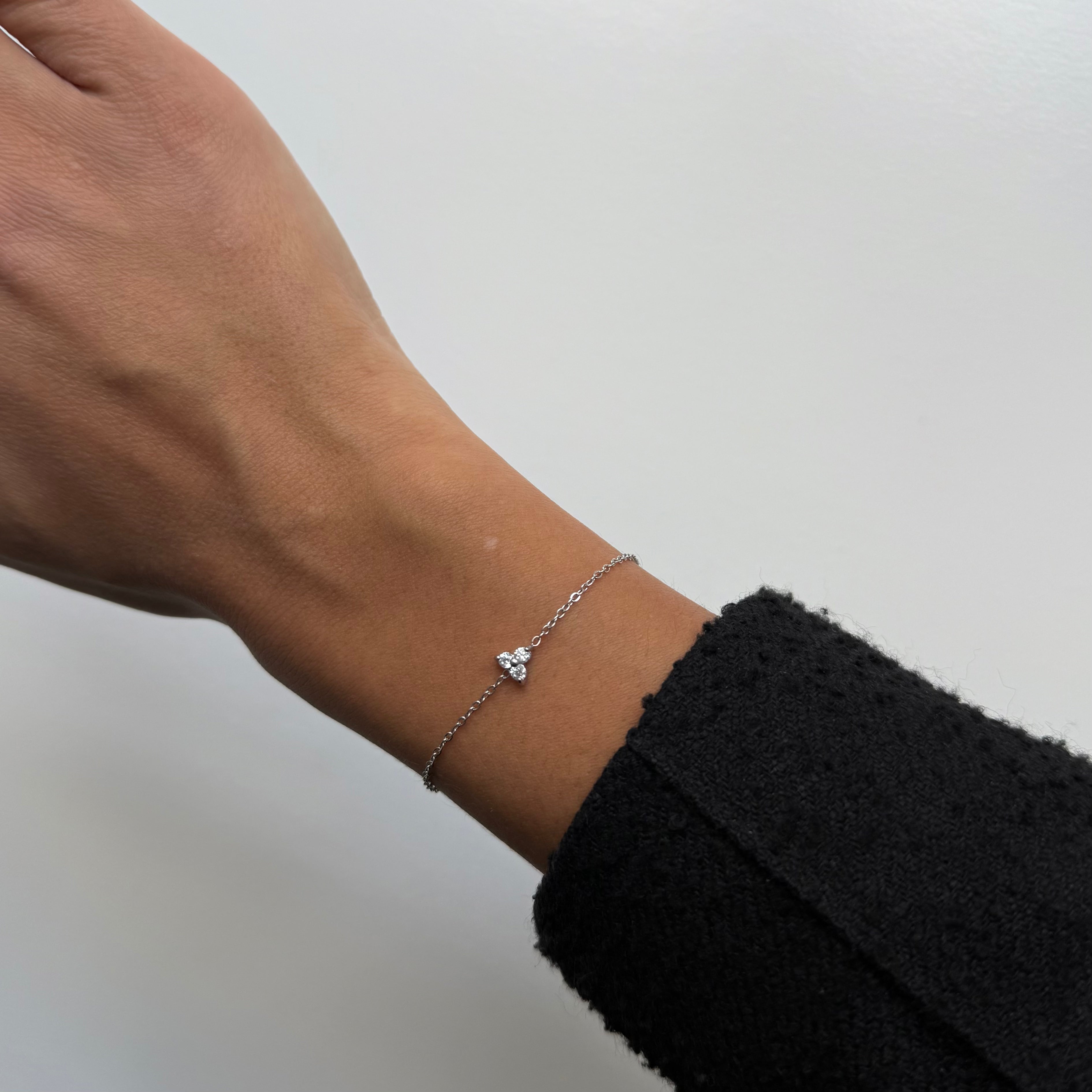 Trinity Crystal Armband Silver