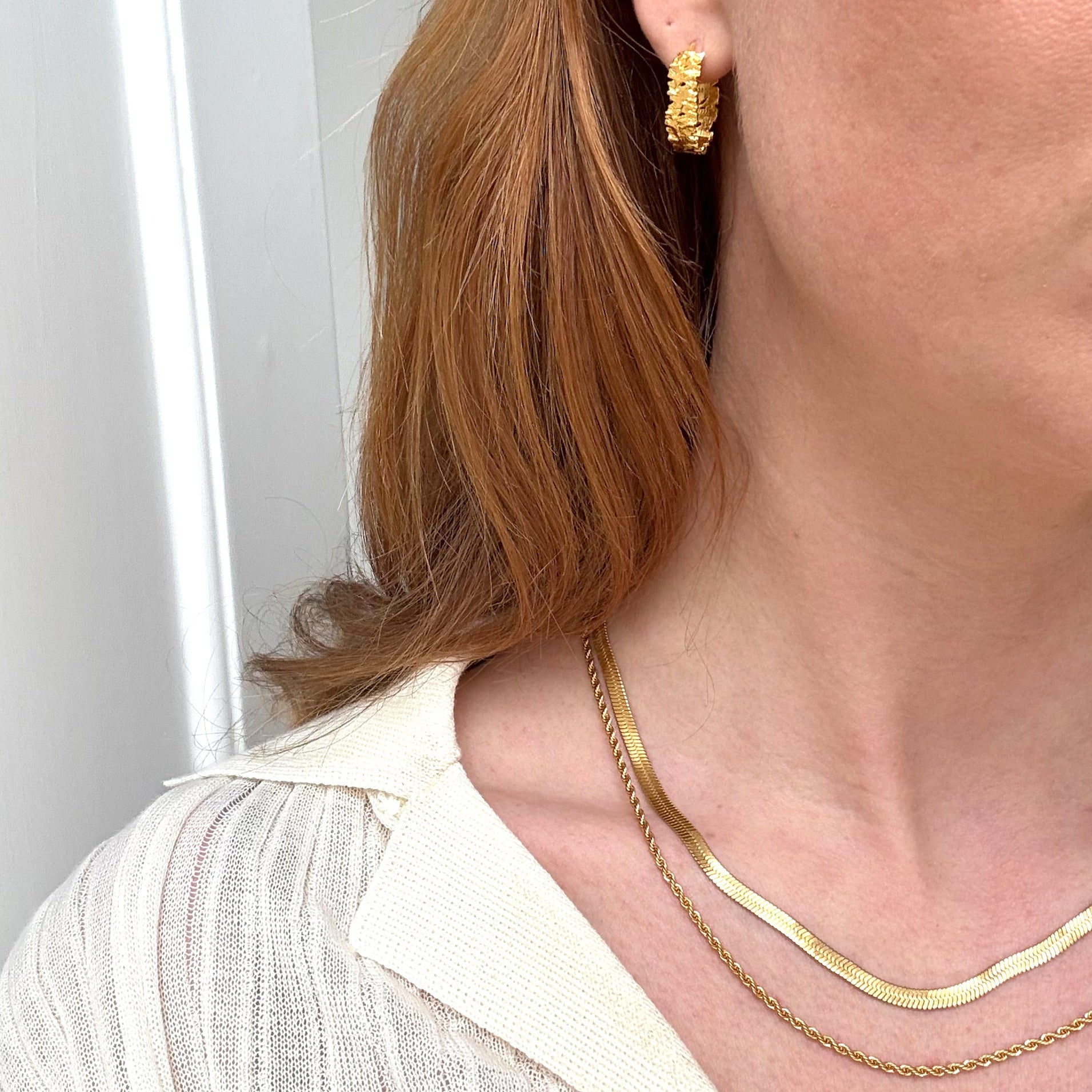 Rep Dubbel Halsband Förgyllt