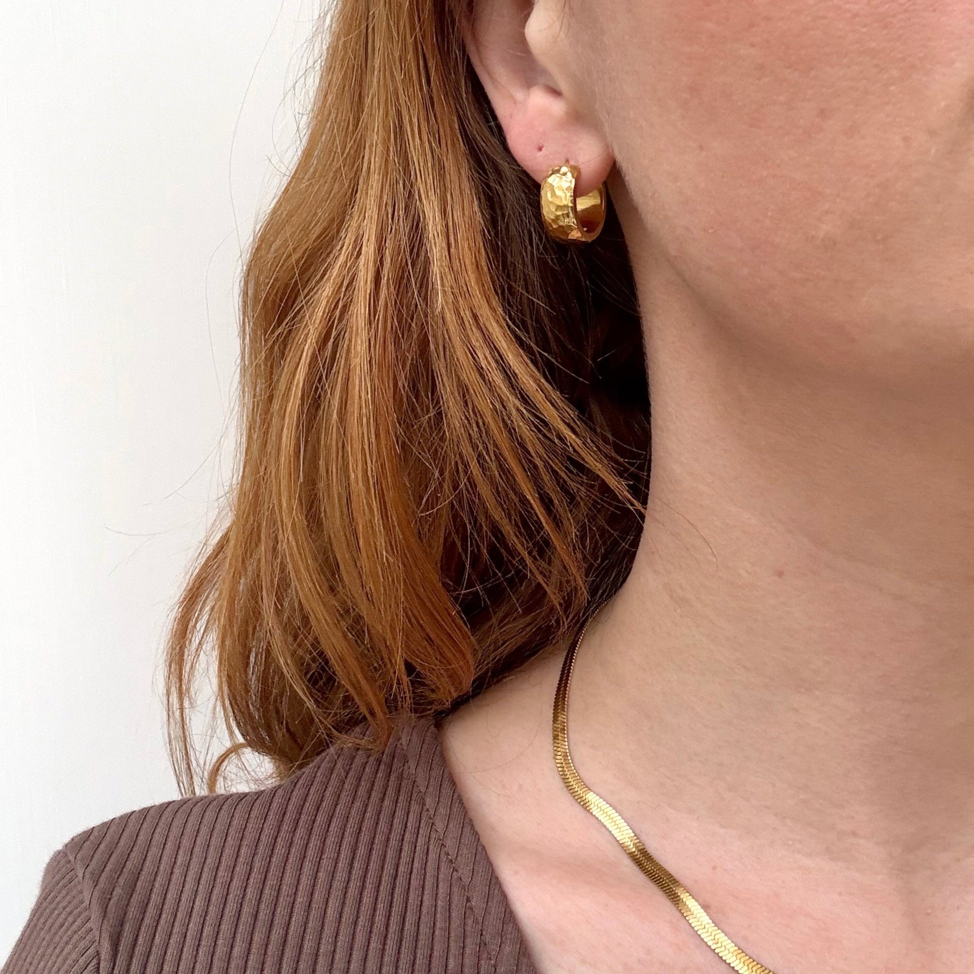 Hamrade Chunky Hoops Förgyllda