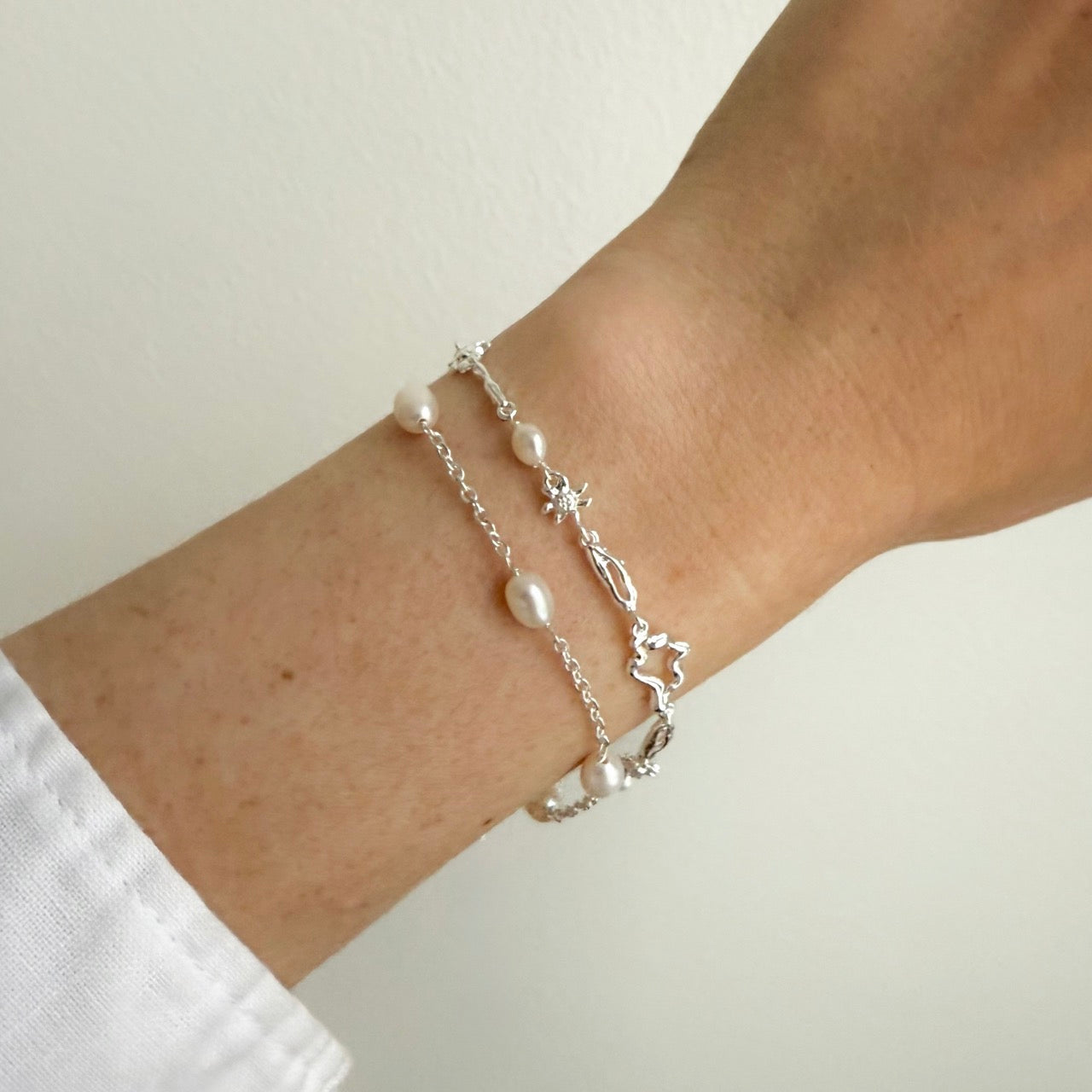 Solis Pärlarmband Försilvrat