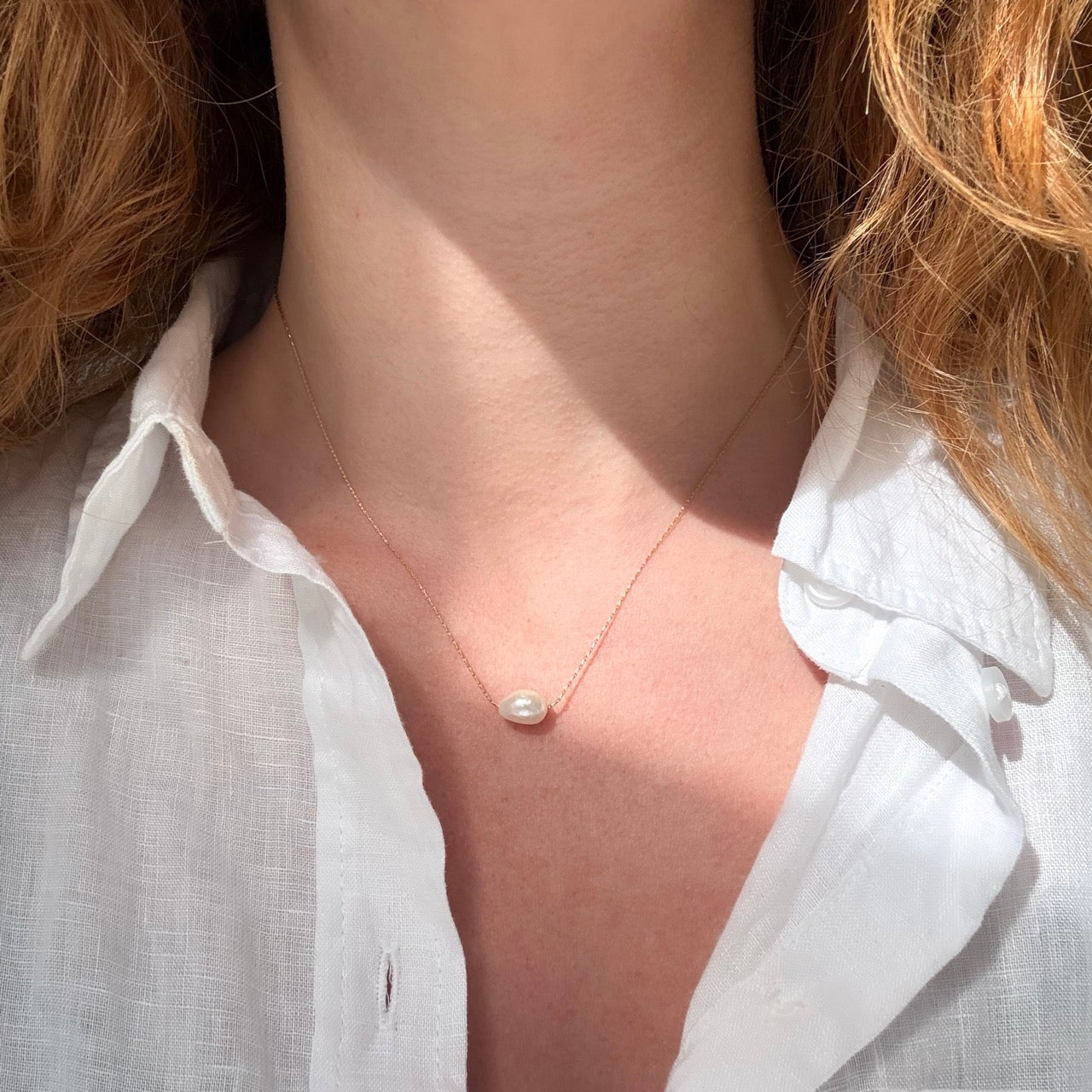 Solo Pärlhalsband Förgyllt