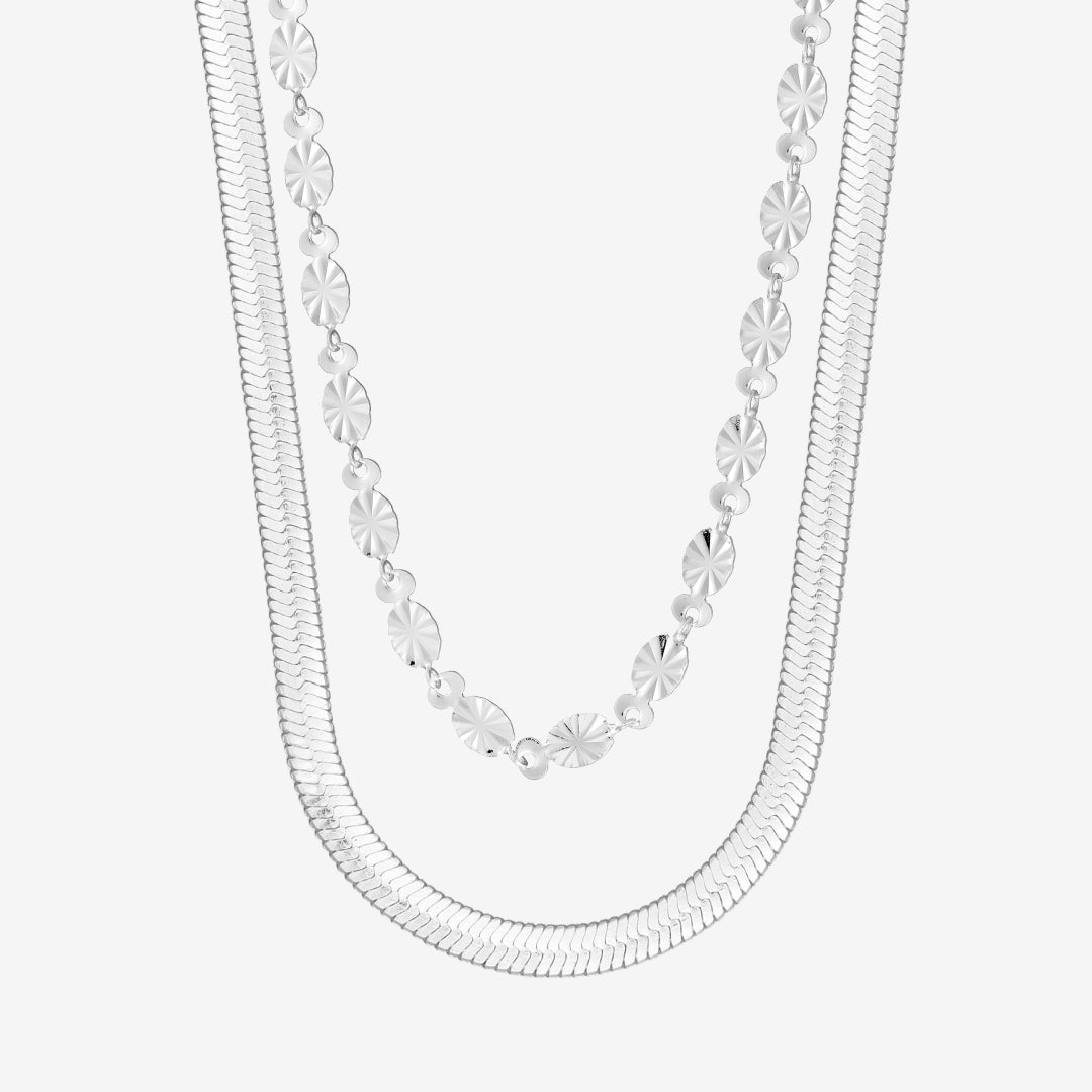 Platt slang solnedgång