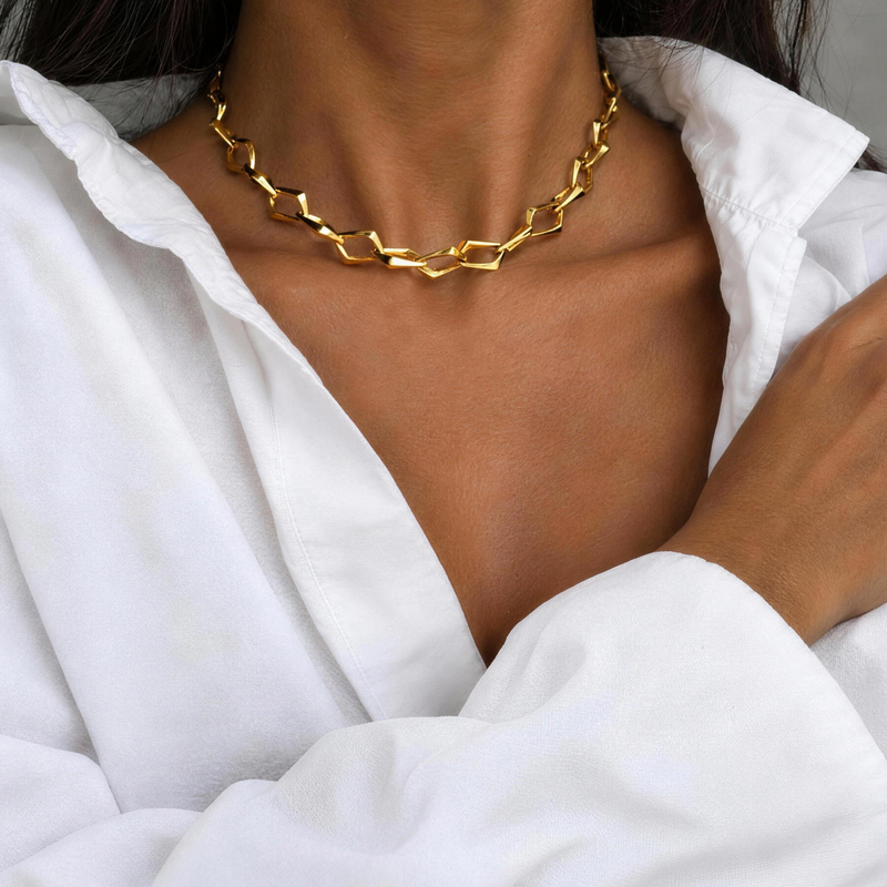 Chunky Halsband Förgyllt