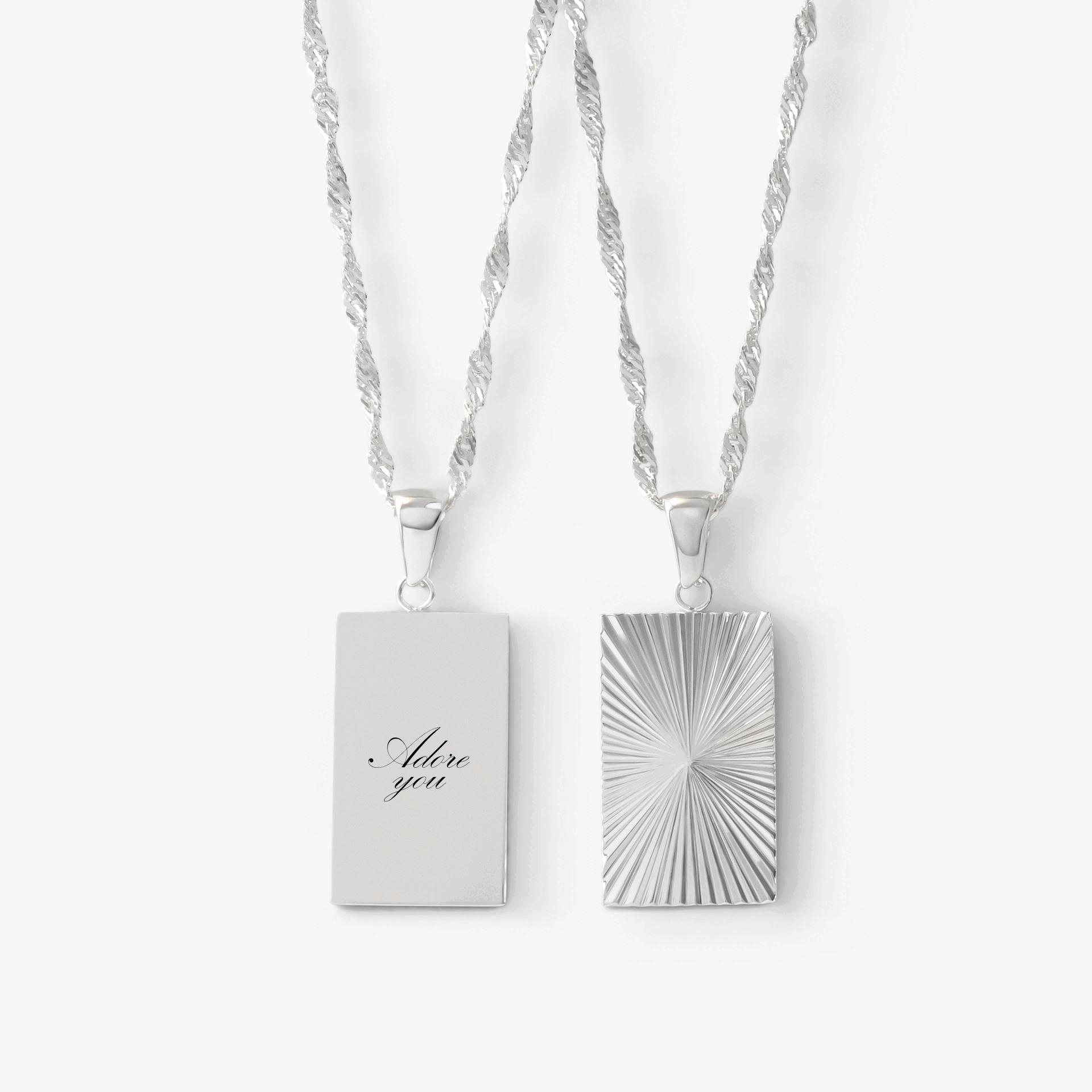 Graverat mors dag silverhalsband