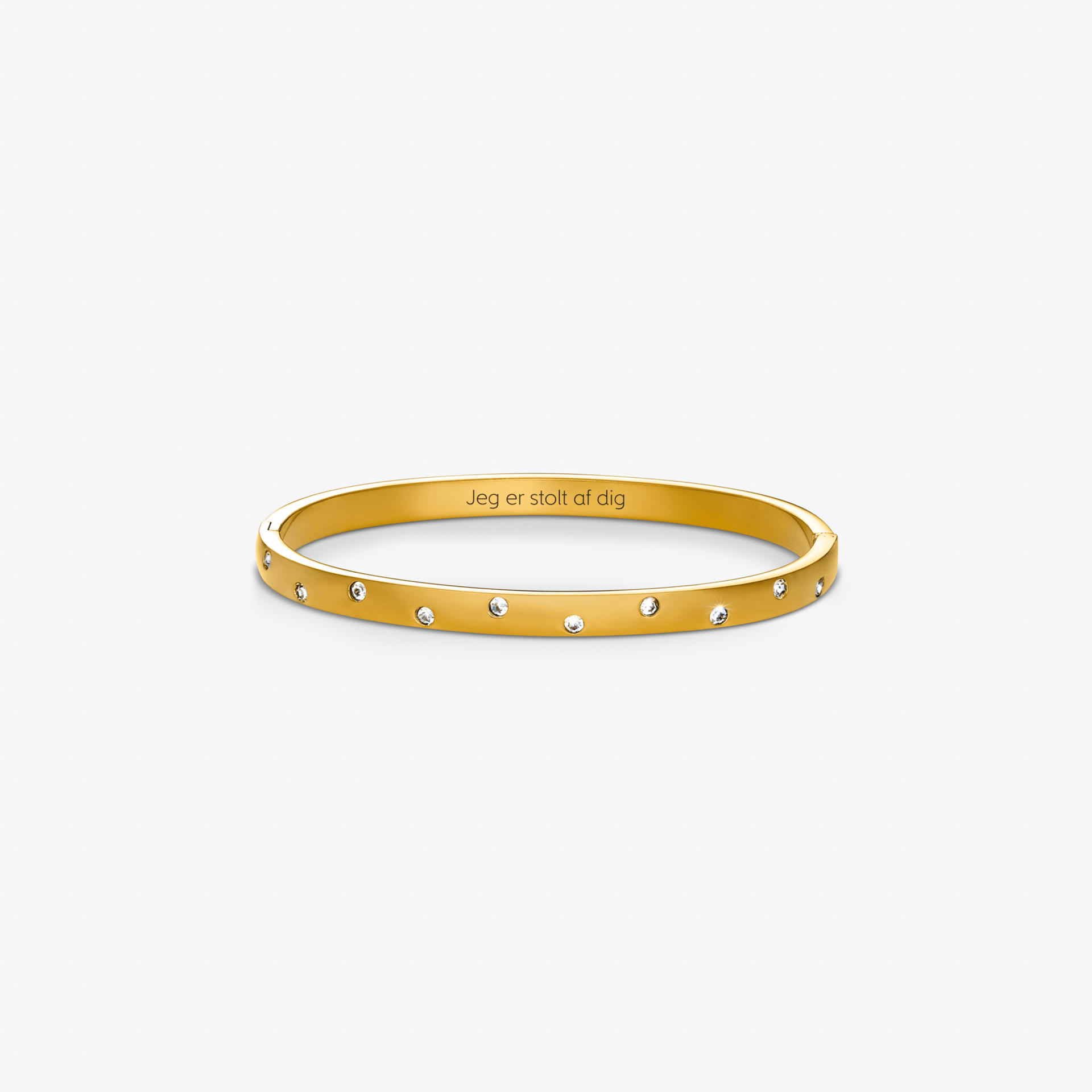 Flow Crystal Dot Armband Förgyllt med gravyr
