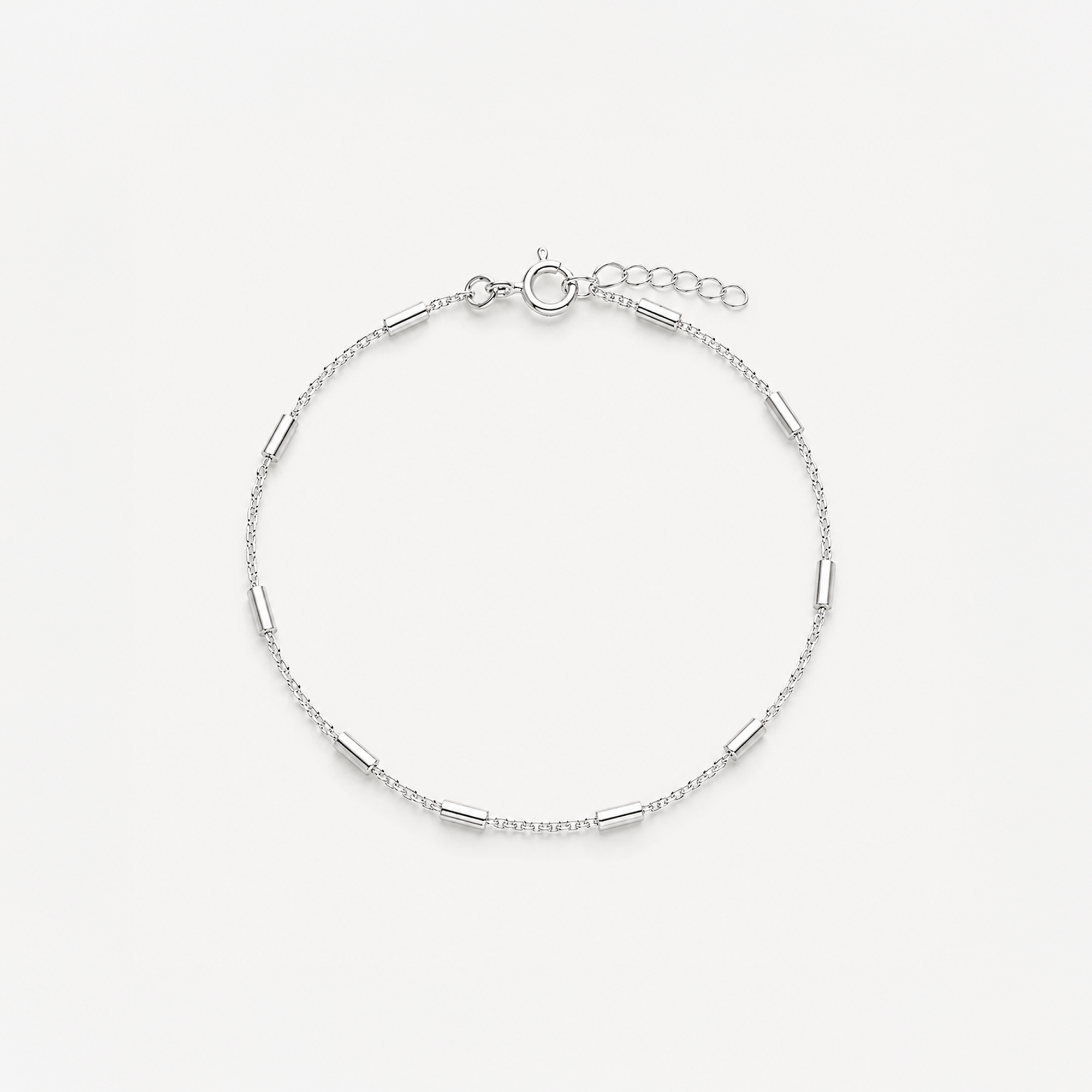 Kabelstångsarmband Silver