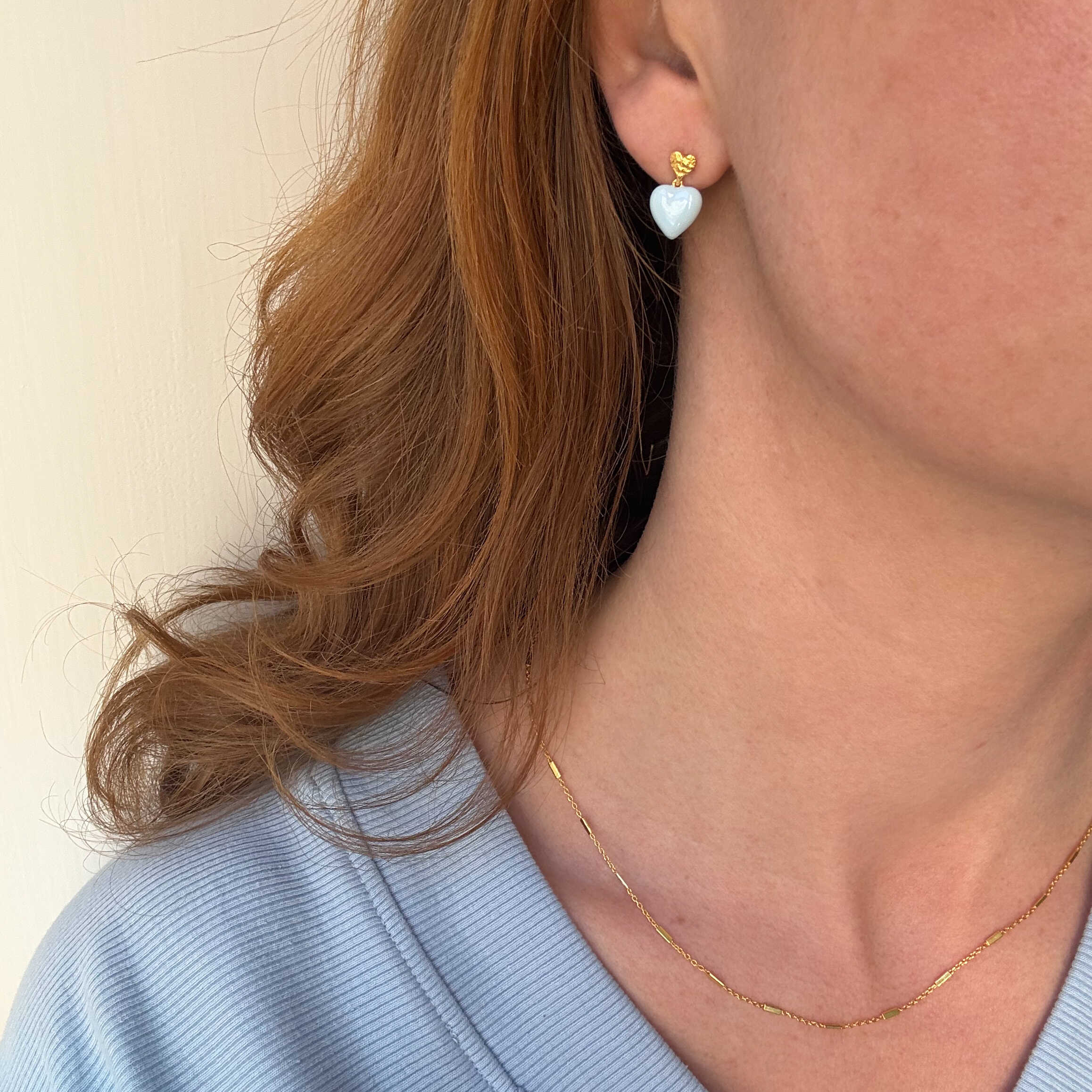 Blå Hjärta Örnstift Förgyllt