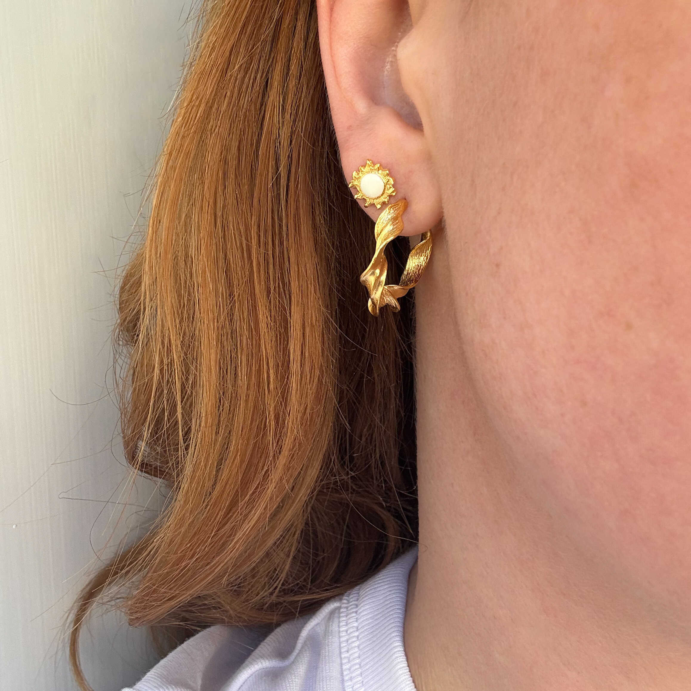 Chunky Twisted Hoop Förgylld