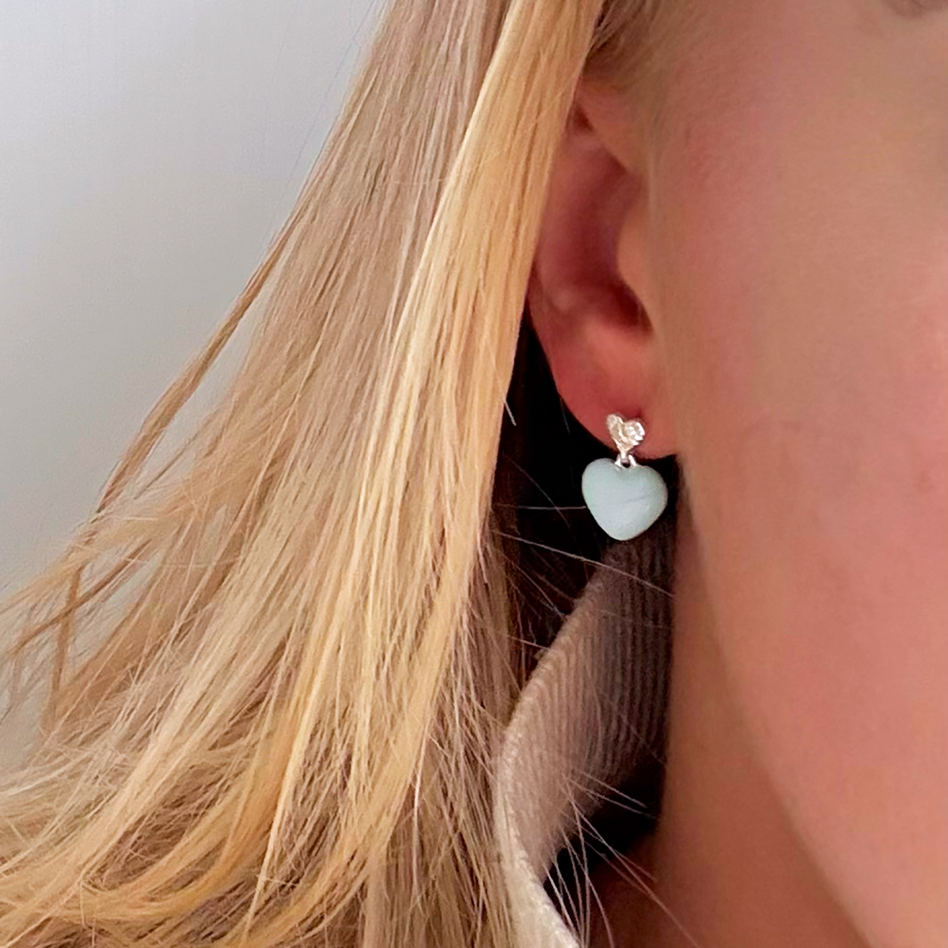 Blå Hjärta Örnstift Försilvrad