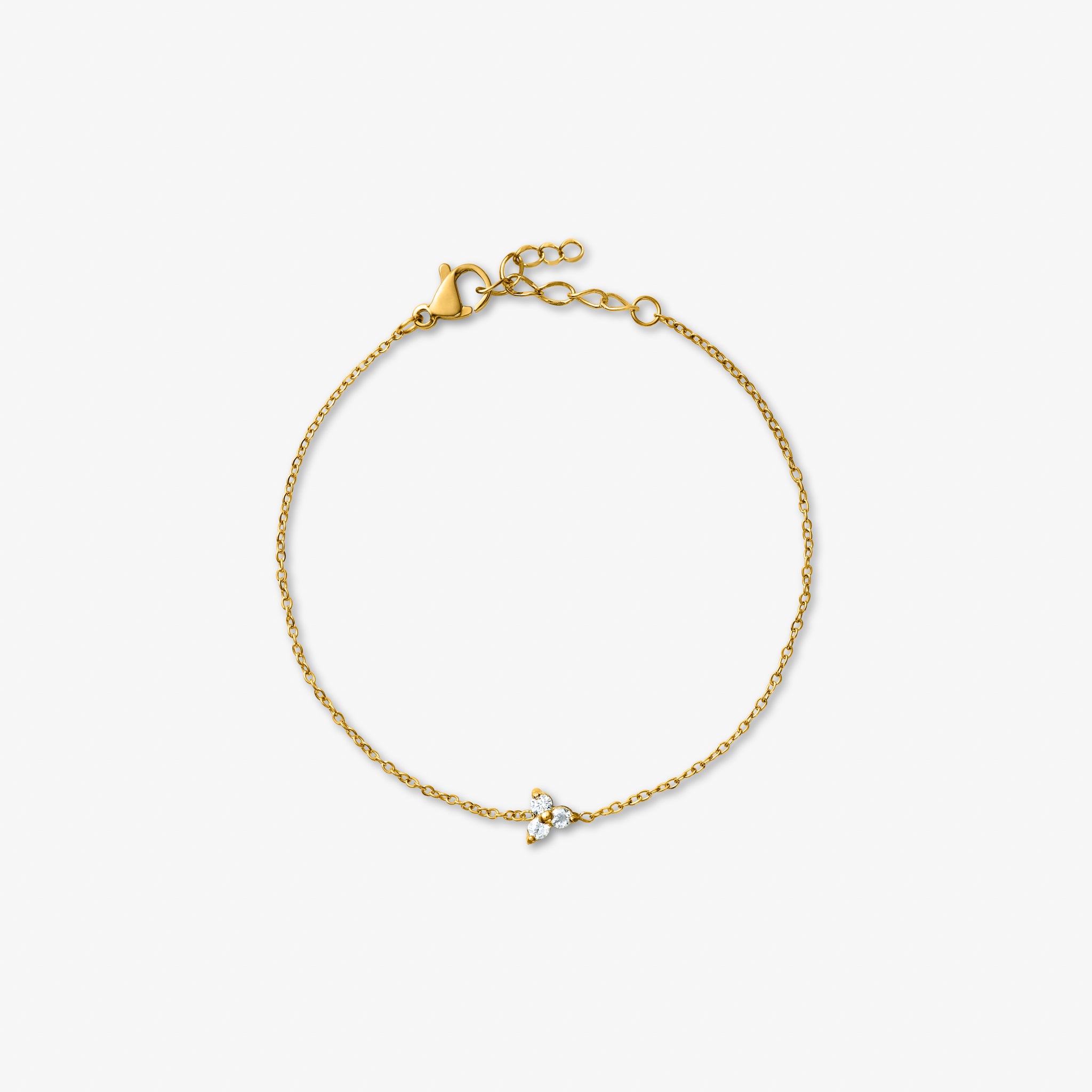 Trinity Crystal Armband Förgyllt