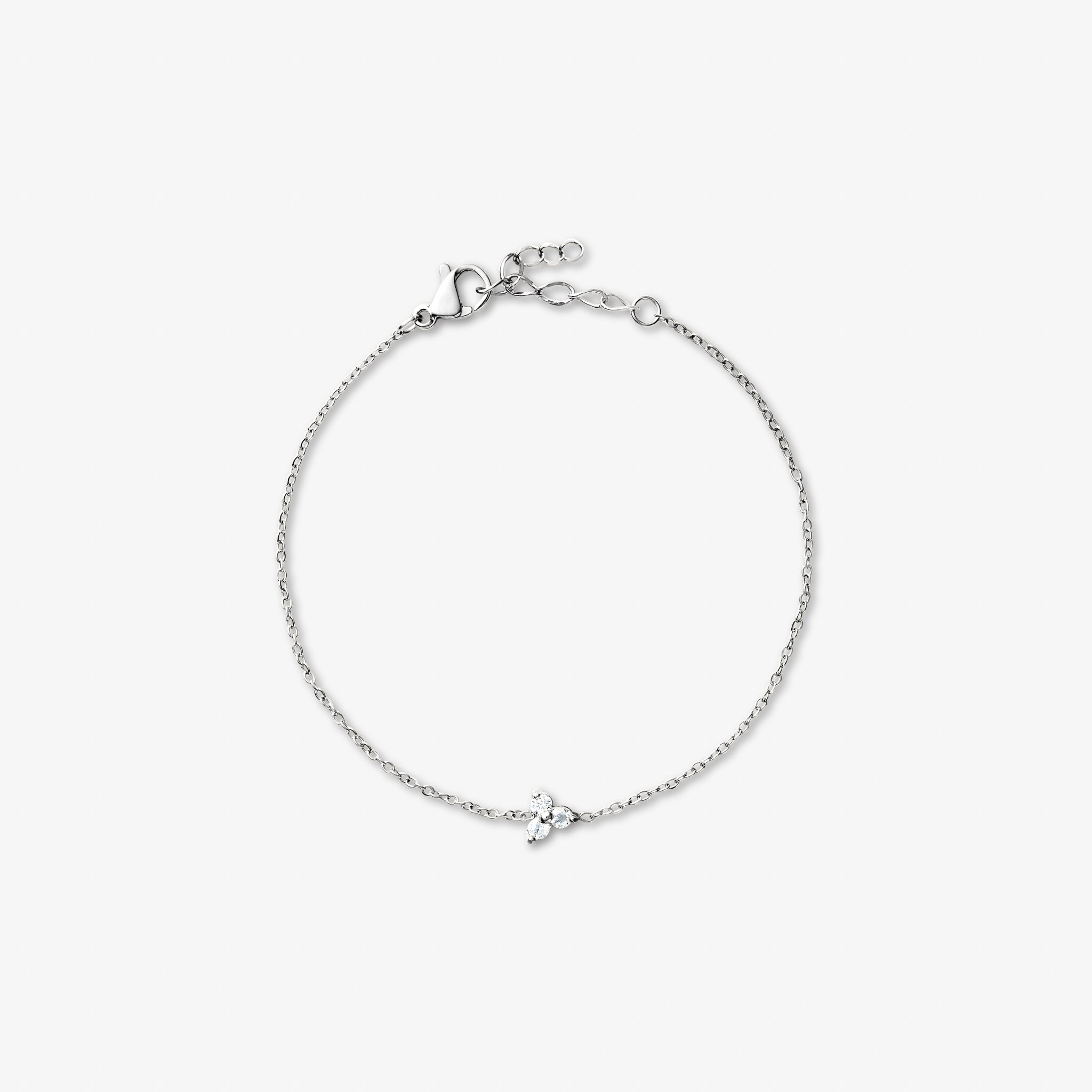 Trinity Crystal Armband Silver