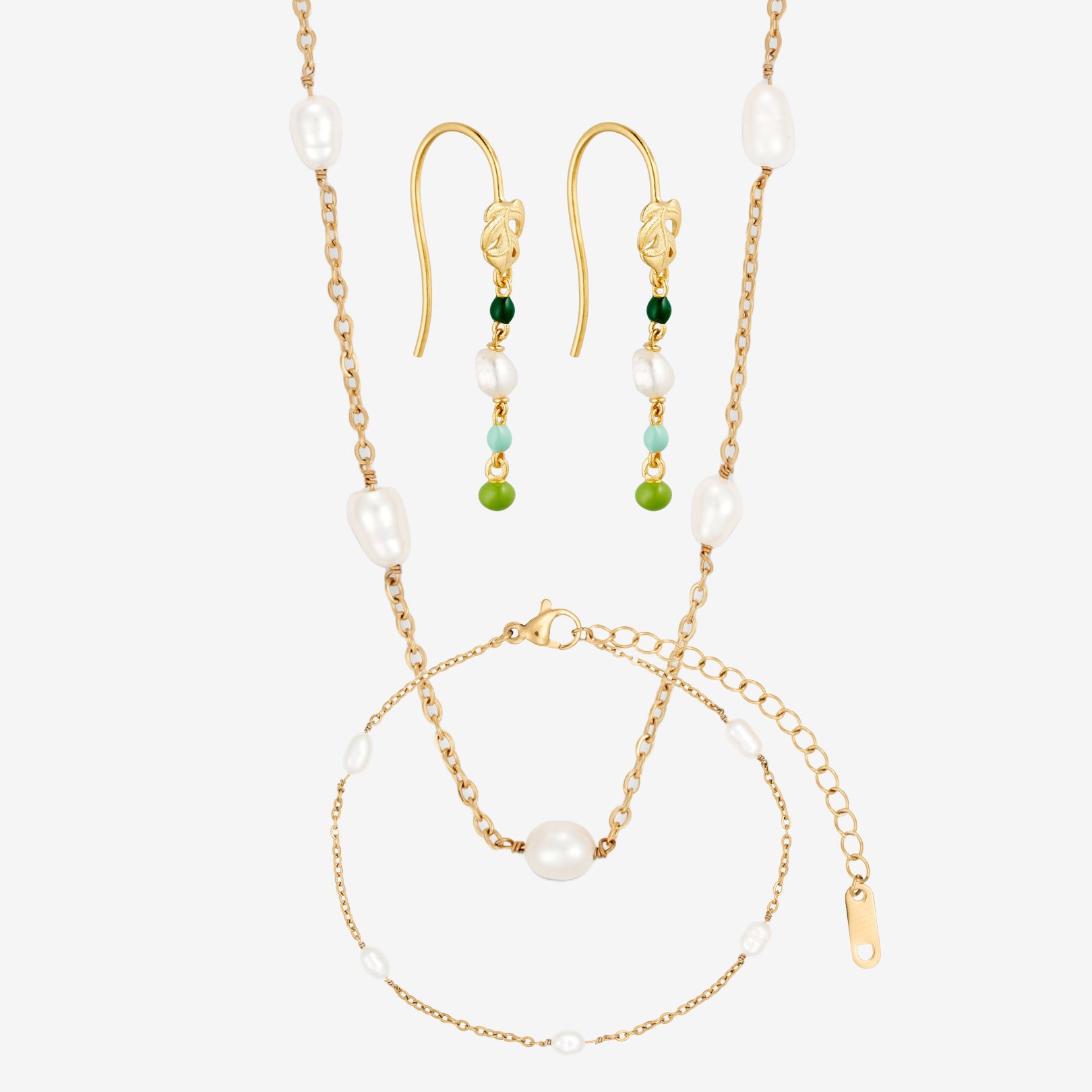 Pärlgrönt hängande set