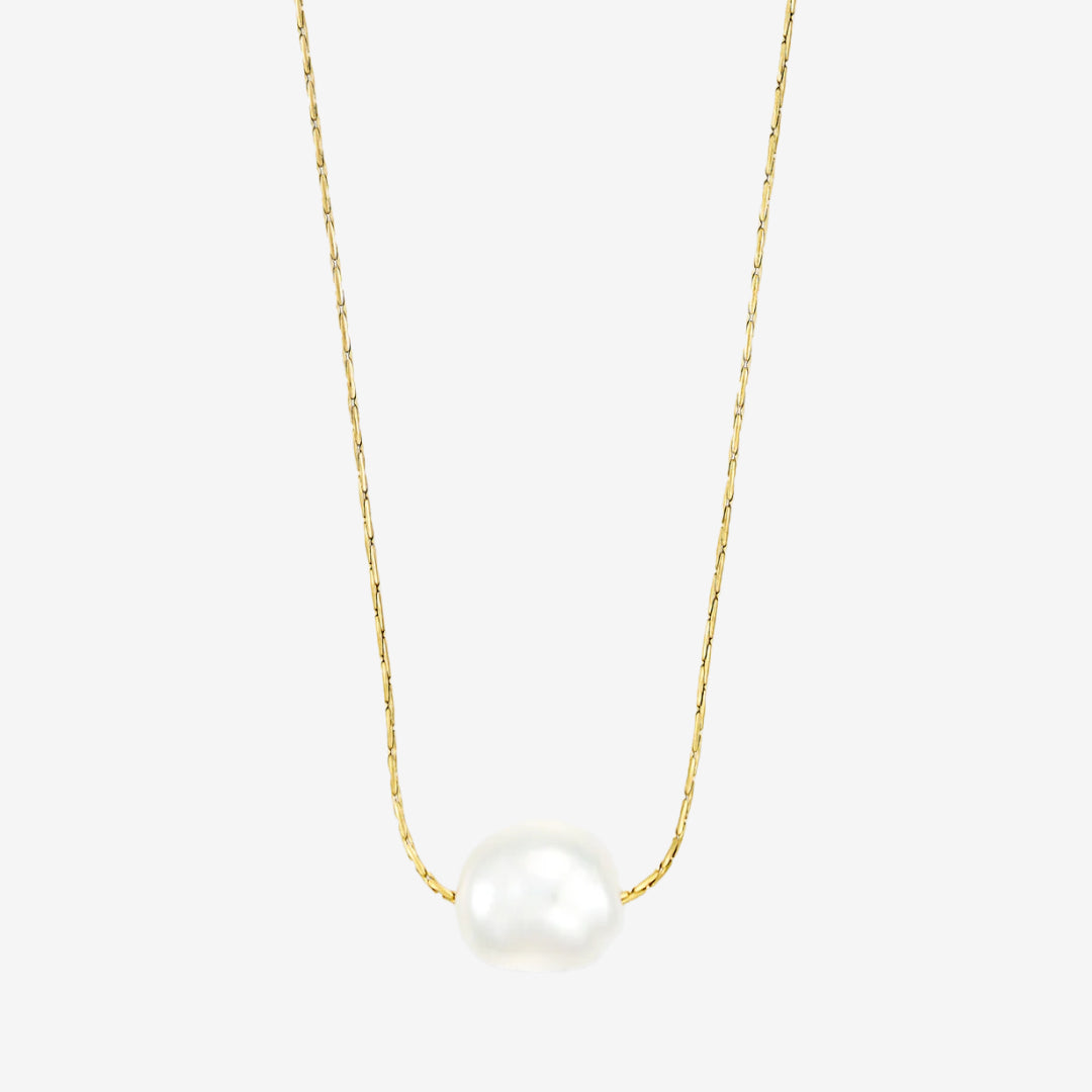 Solo Perlehalskæde i guld