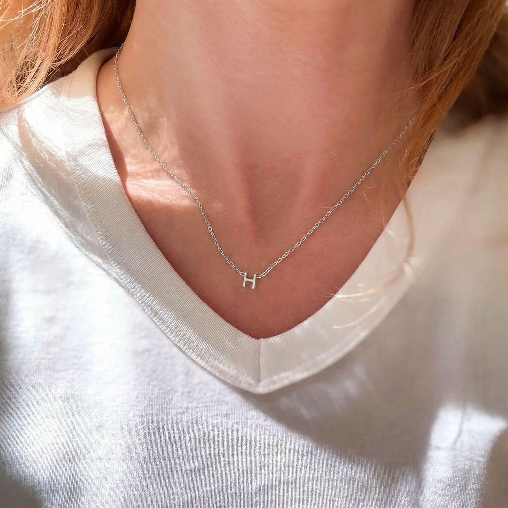 Bokstav Halsband Silver