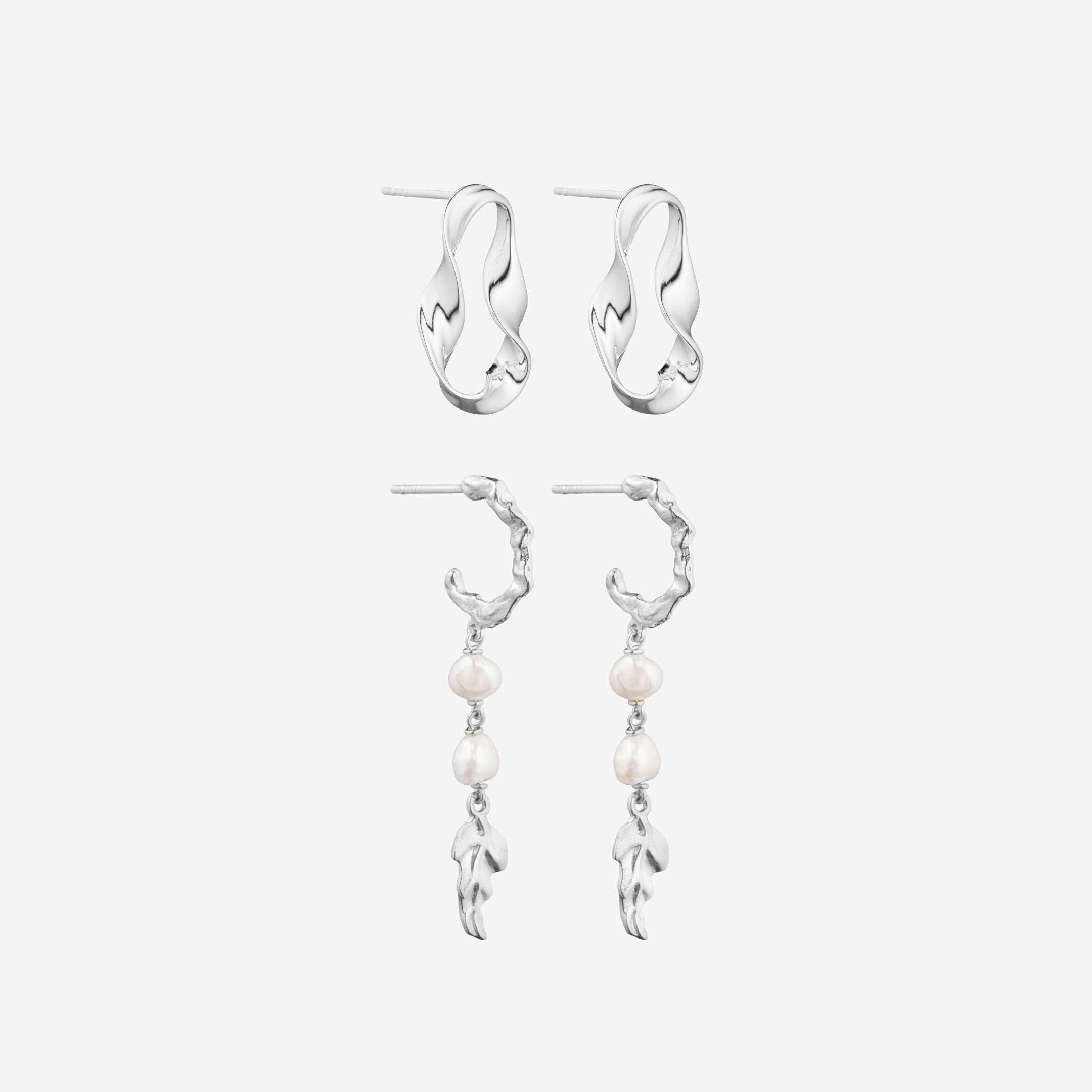 Wave Dingle Silver Set