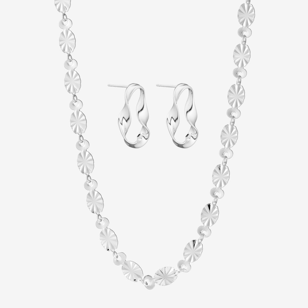 Våg och sol silverset