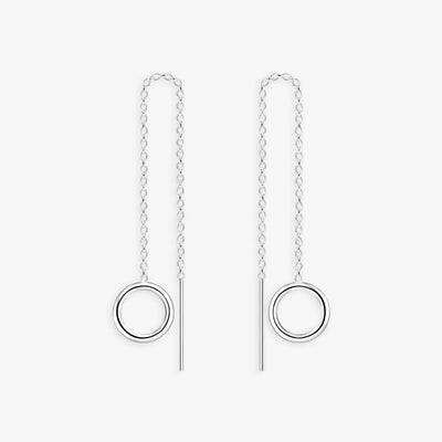 Cirkel Kædeøreringe 925 Sølv