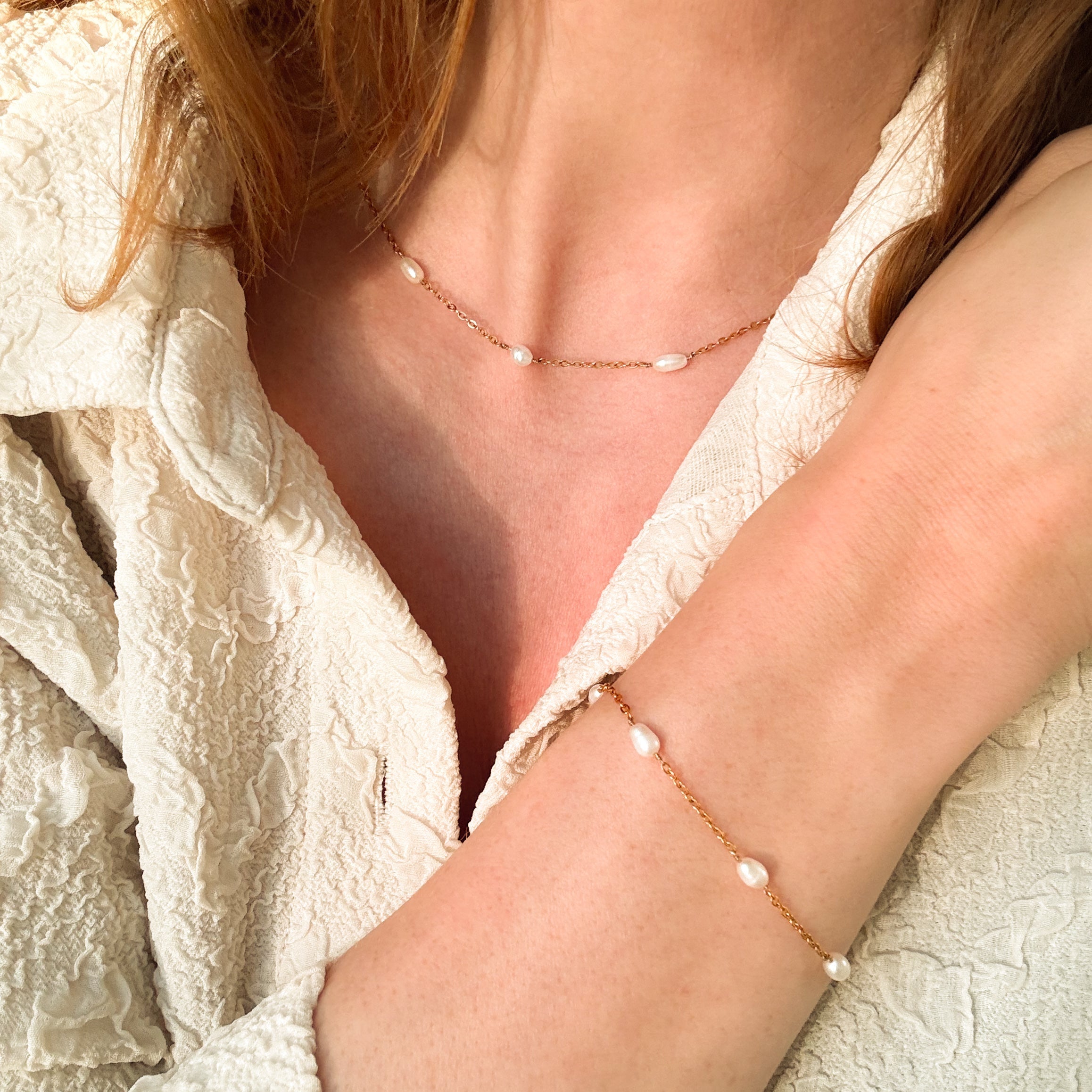 Dot Bead Armband Förgyllt