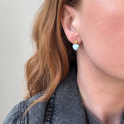 Små hjerte øreringe