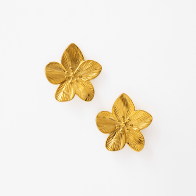 Blomster Øreringe i guld