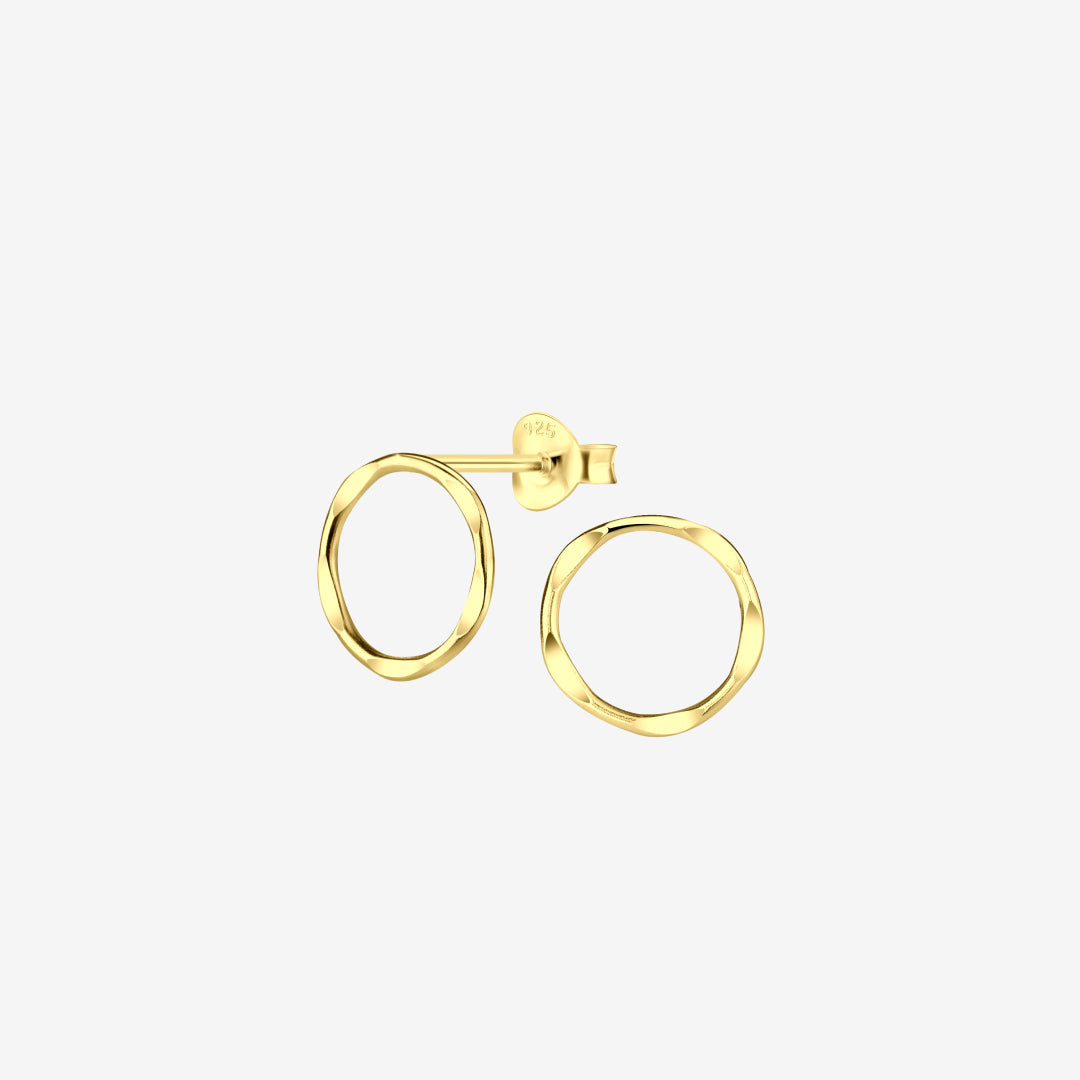 Cirkelörhänge diamantslipat