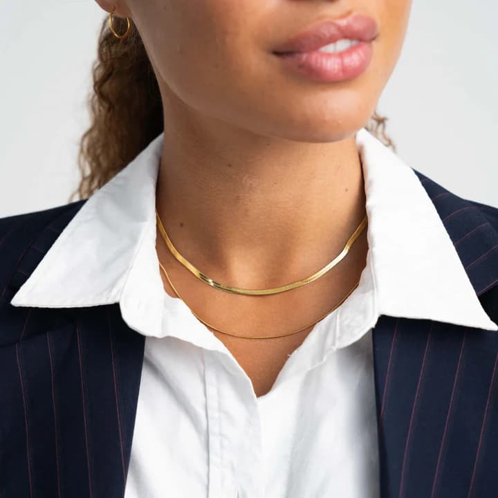 Vackra dubbla halsband som passar alla stilar