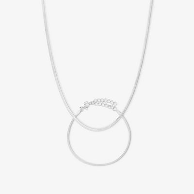 Flad Slange 2mm Sølvbelagt Sæt