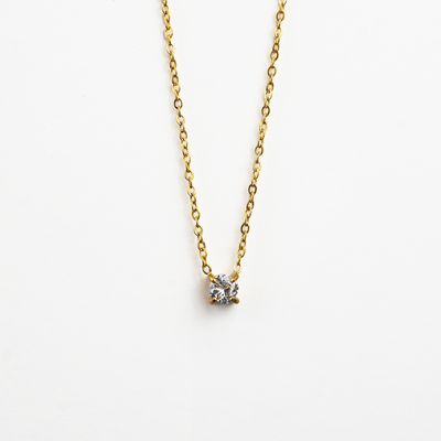 Classic Krystal Halskæde i guld