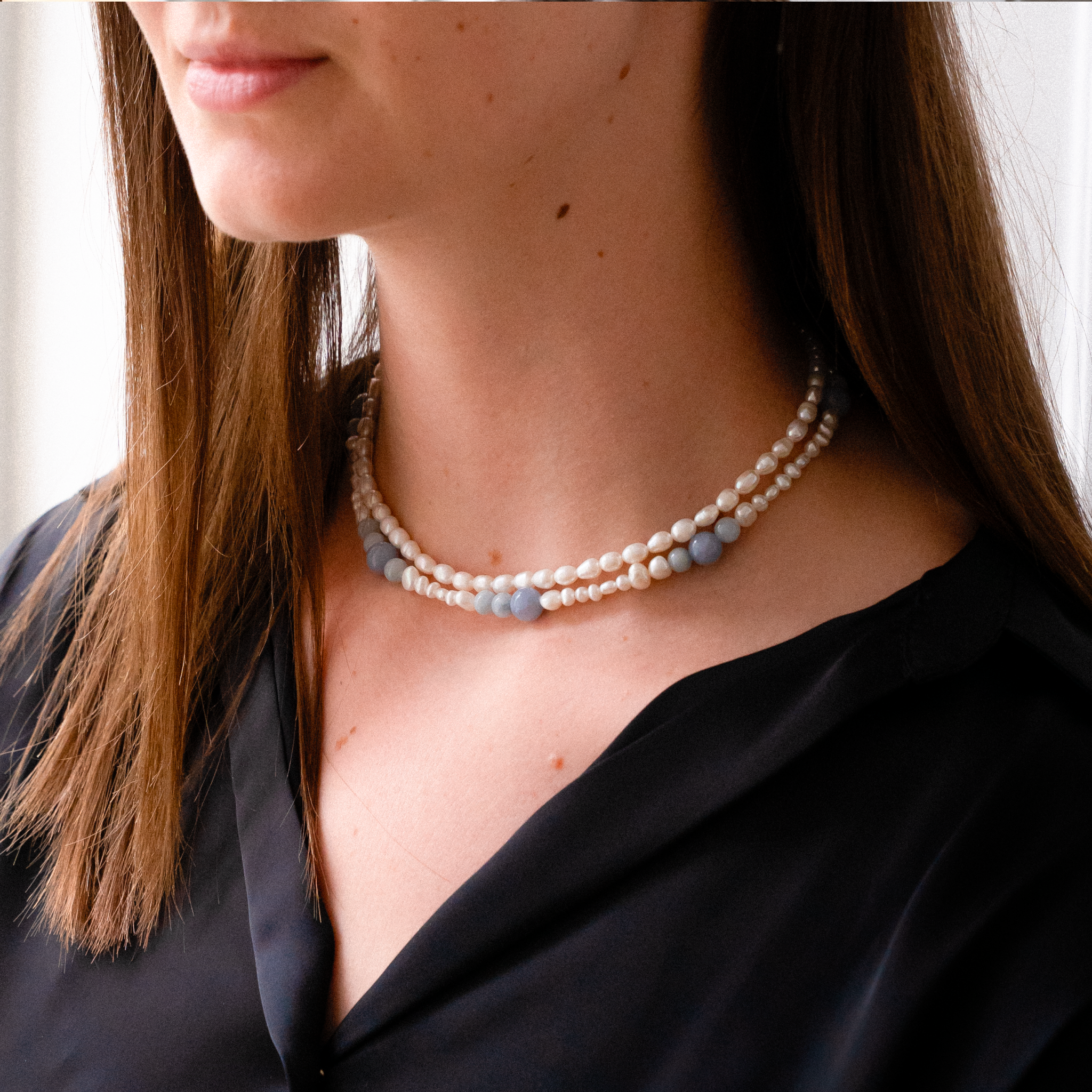 Halsbandset med sötvattenspärlor från Atlanten