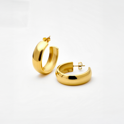 Classic Chunky Hoops i guld