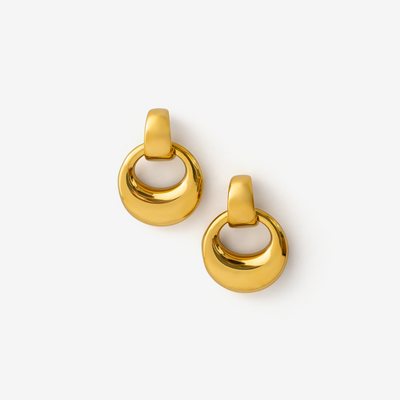 Cirkel Hoop øreringe i guld