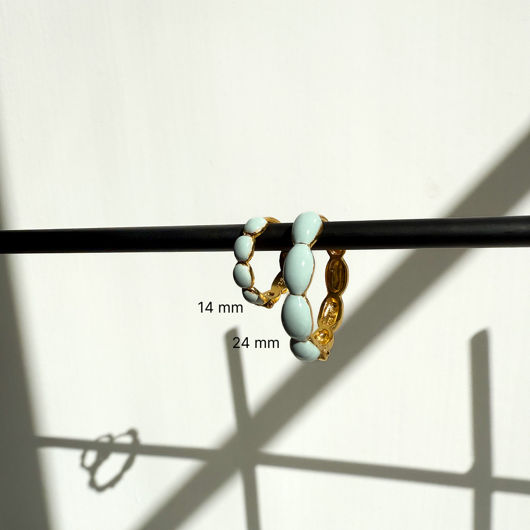 Bubbelring Blå Förgylld